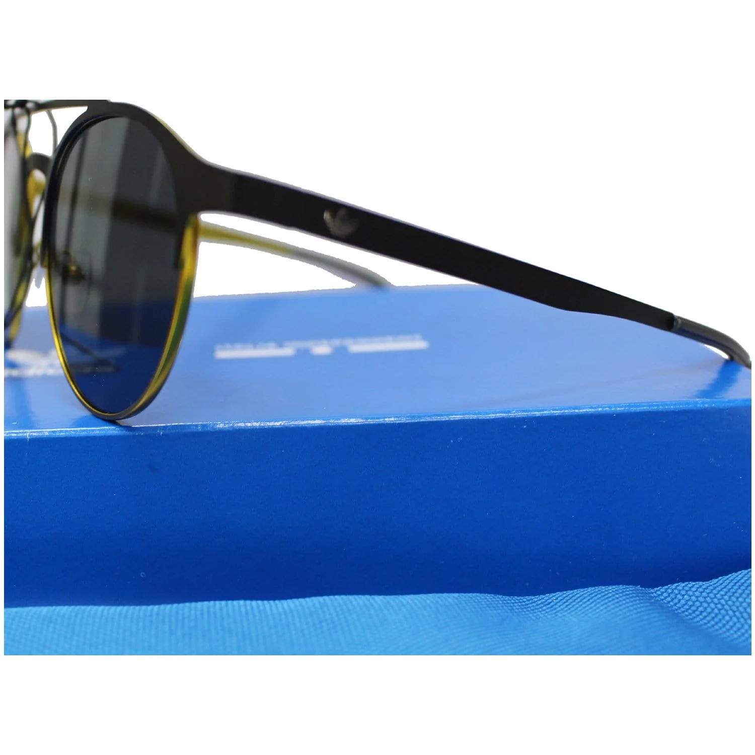 ADIDAS AOM003/N 009.063 Round Black/Yellow Sunglasses Grey Lens - Image 4