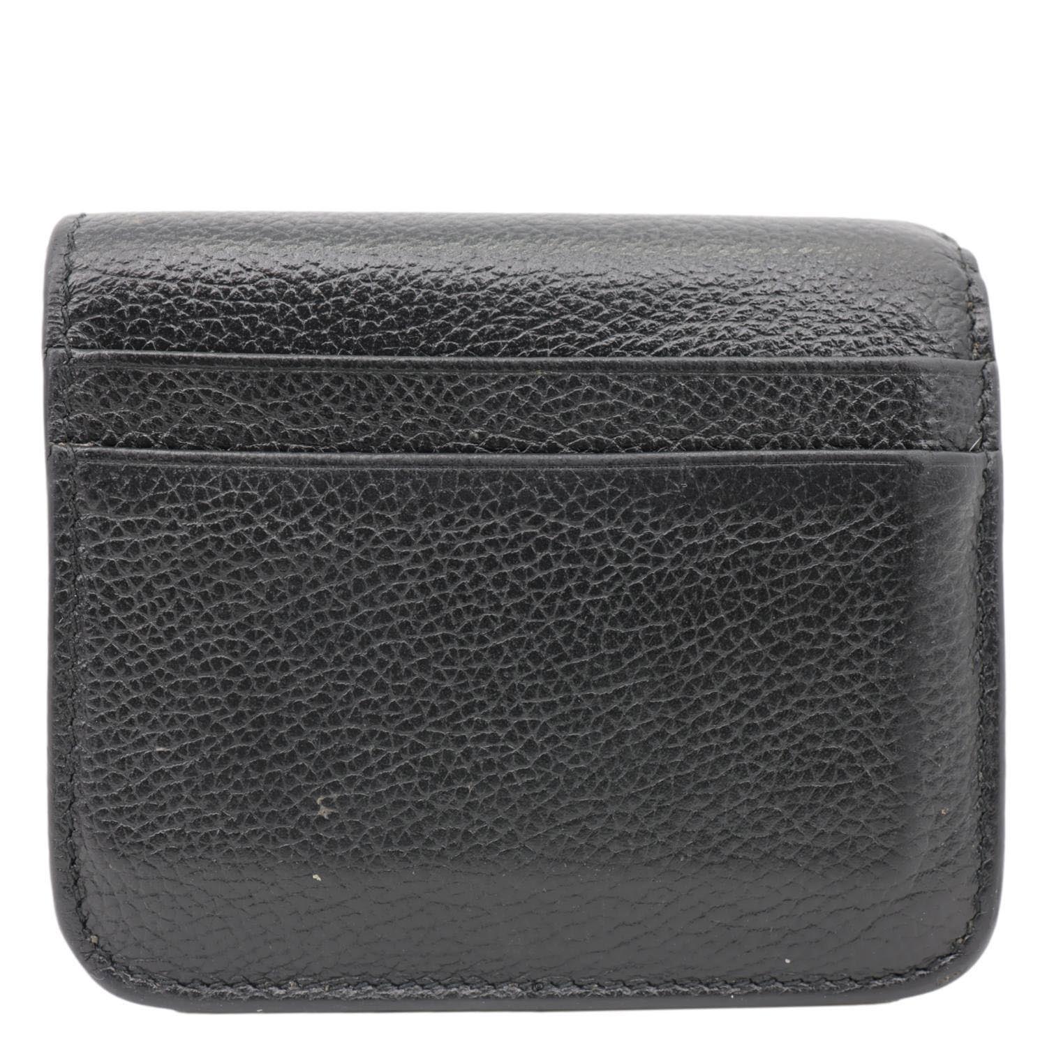 BALENCIAGA Leather Bifold Compact Wallet Black - Image 3
