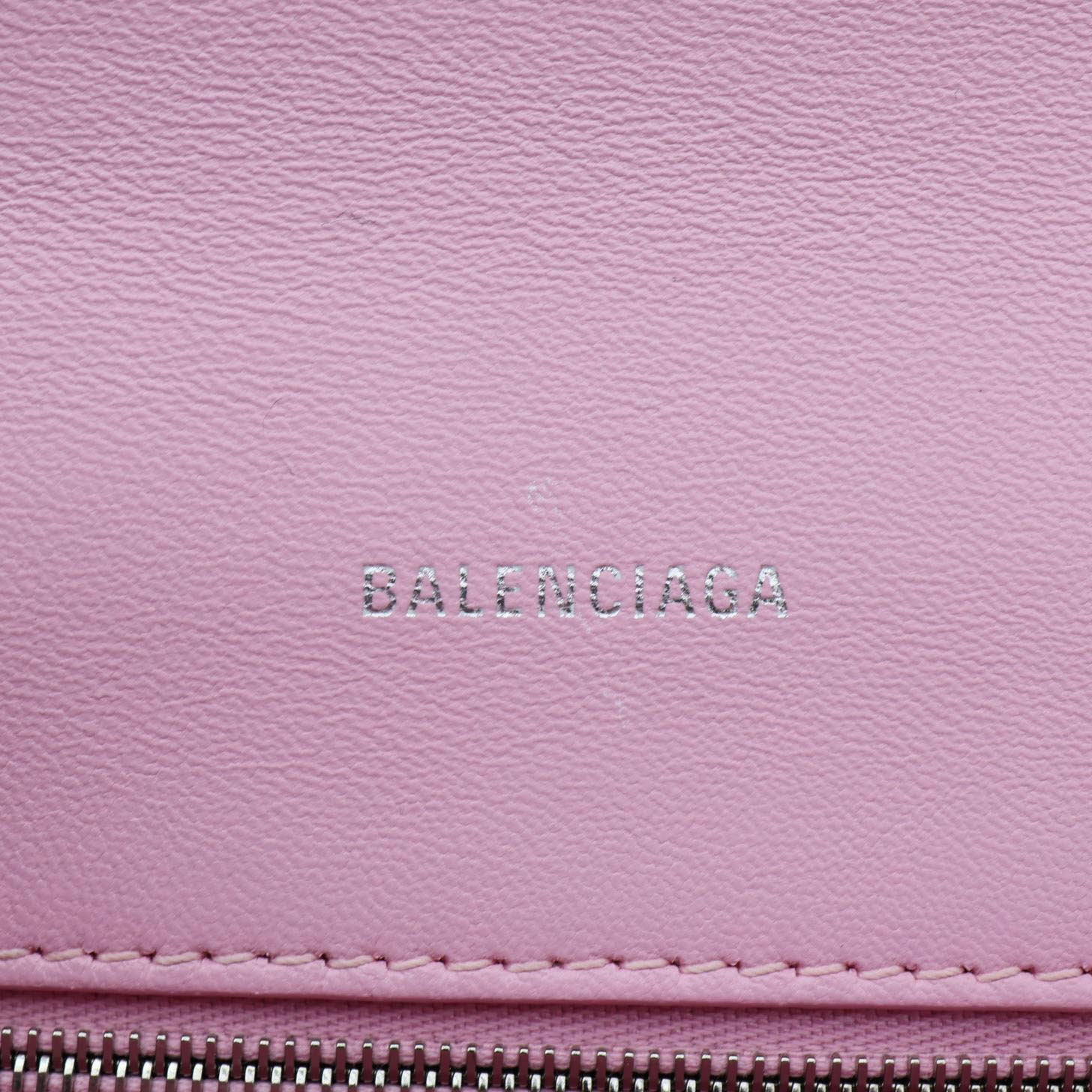 Balenciaga Downtown Hourglass Small Soft Leather Shoulder Bag Pink - Image 12