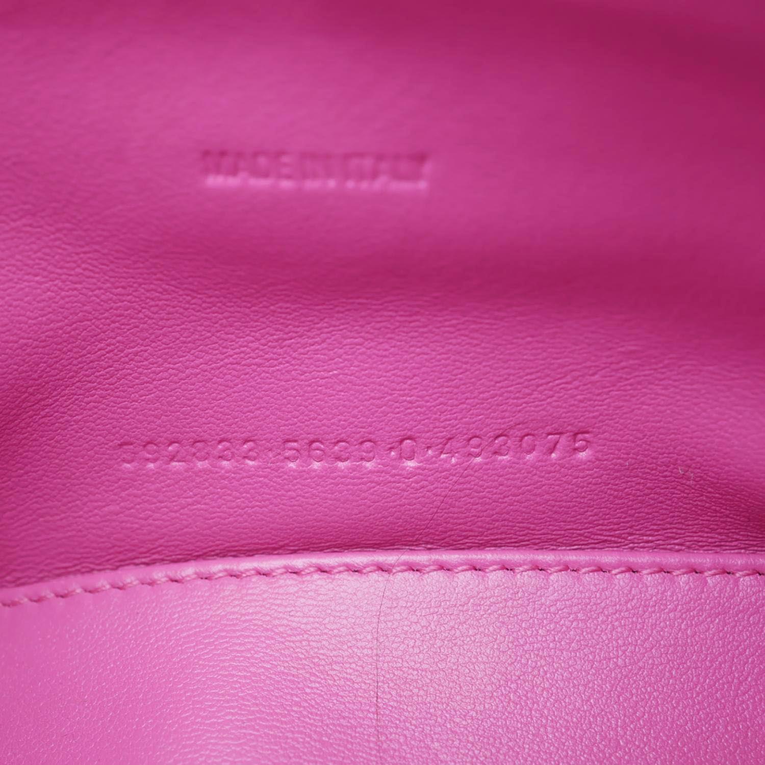 BALENCIAGA Hourglass Velvet Crossbody Bag Pink - Image 14