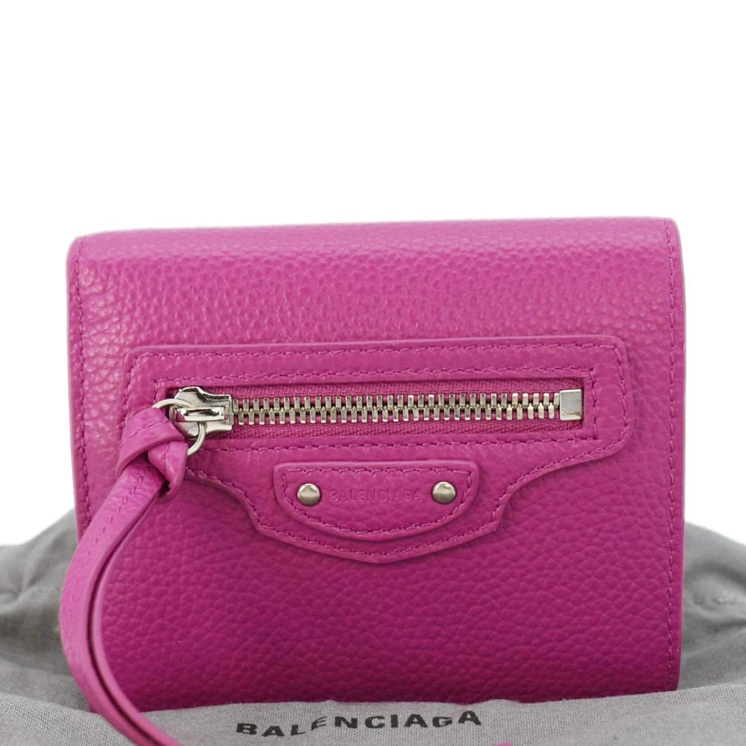 BALENCIAGA Neo Classic Mini Leather Wallet Pink - Image 2