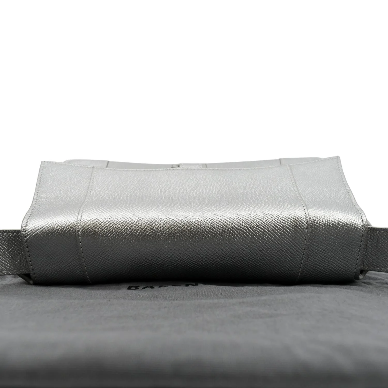 BALENCIAGA Treize Leather Shoulder Bag Metallic Silver - Image 4