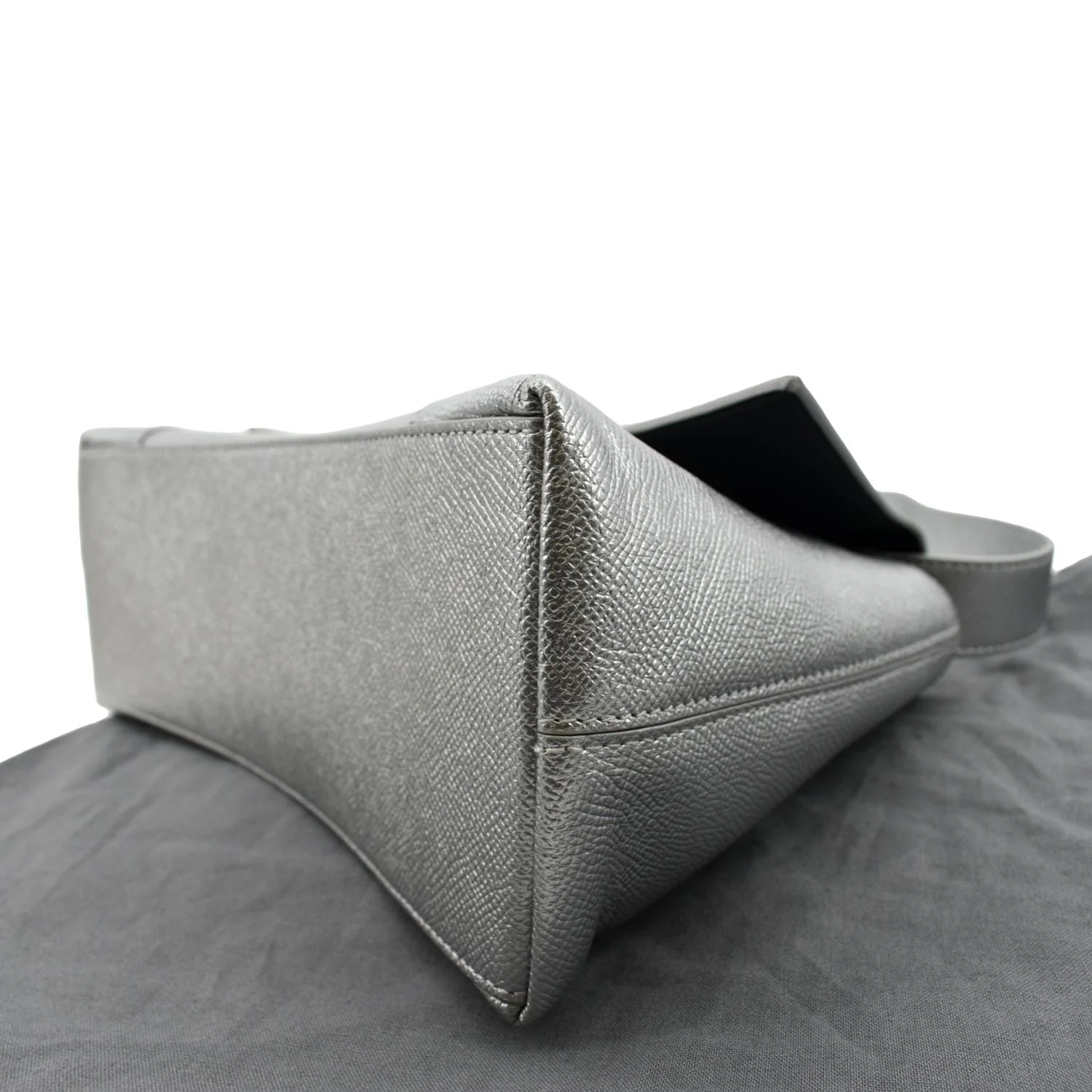 BALENCIAGA Treize Leather Shoulder Bag Metallic Silver - Image 7