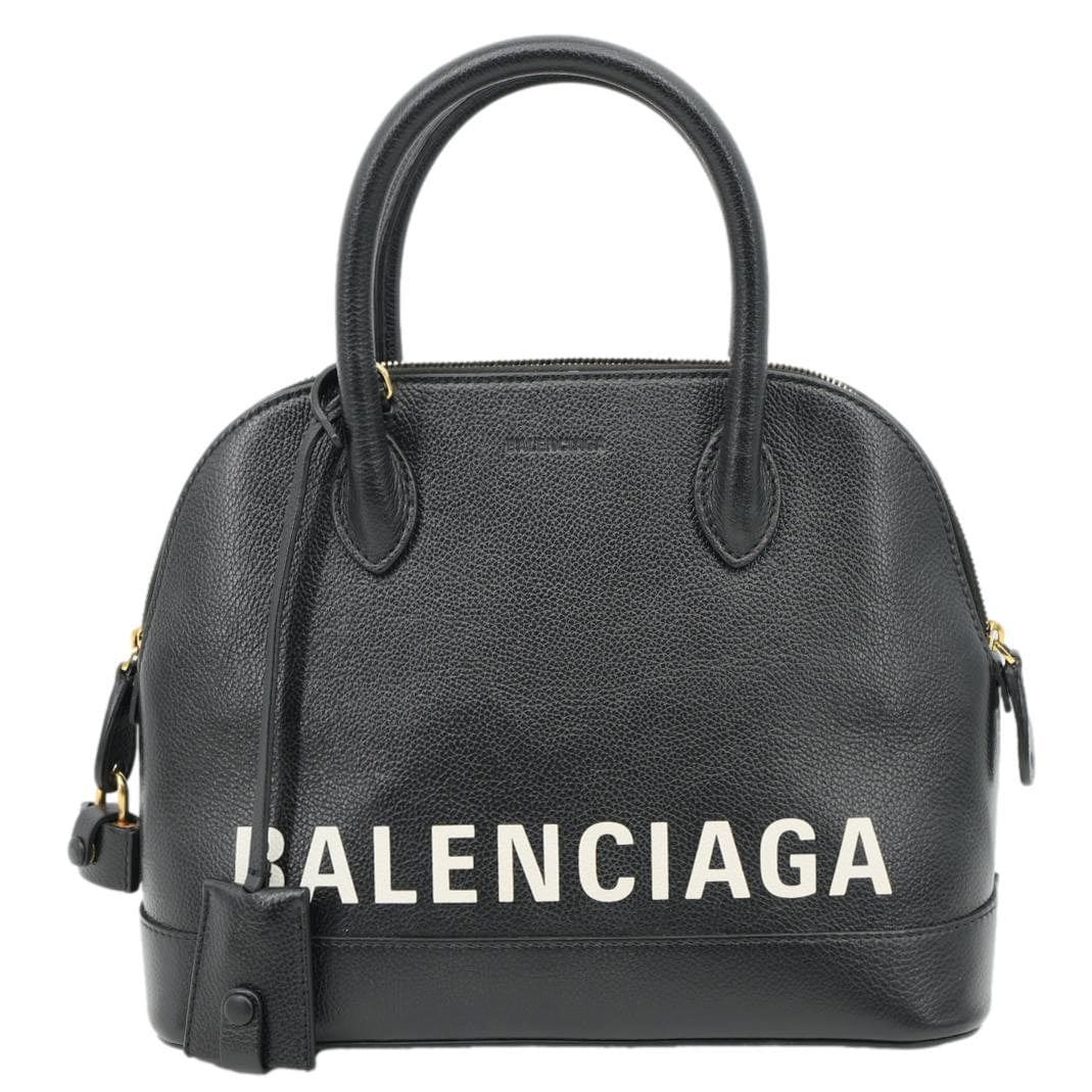 BALENCIAGA Ville Top Handle Small Grained Leather Crossbody Bag Black - Image 4