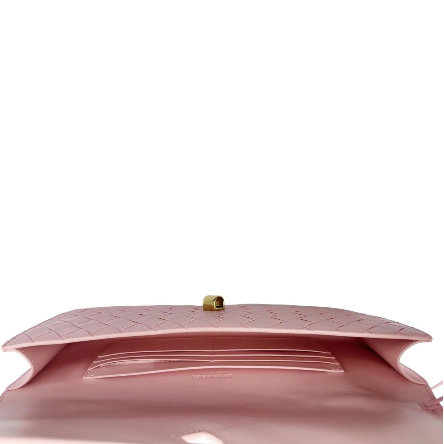 BOTTEGA VENETA Andiamo Woven Leather Clutch Rose - Image 10