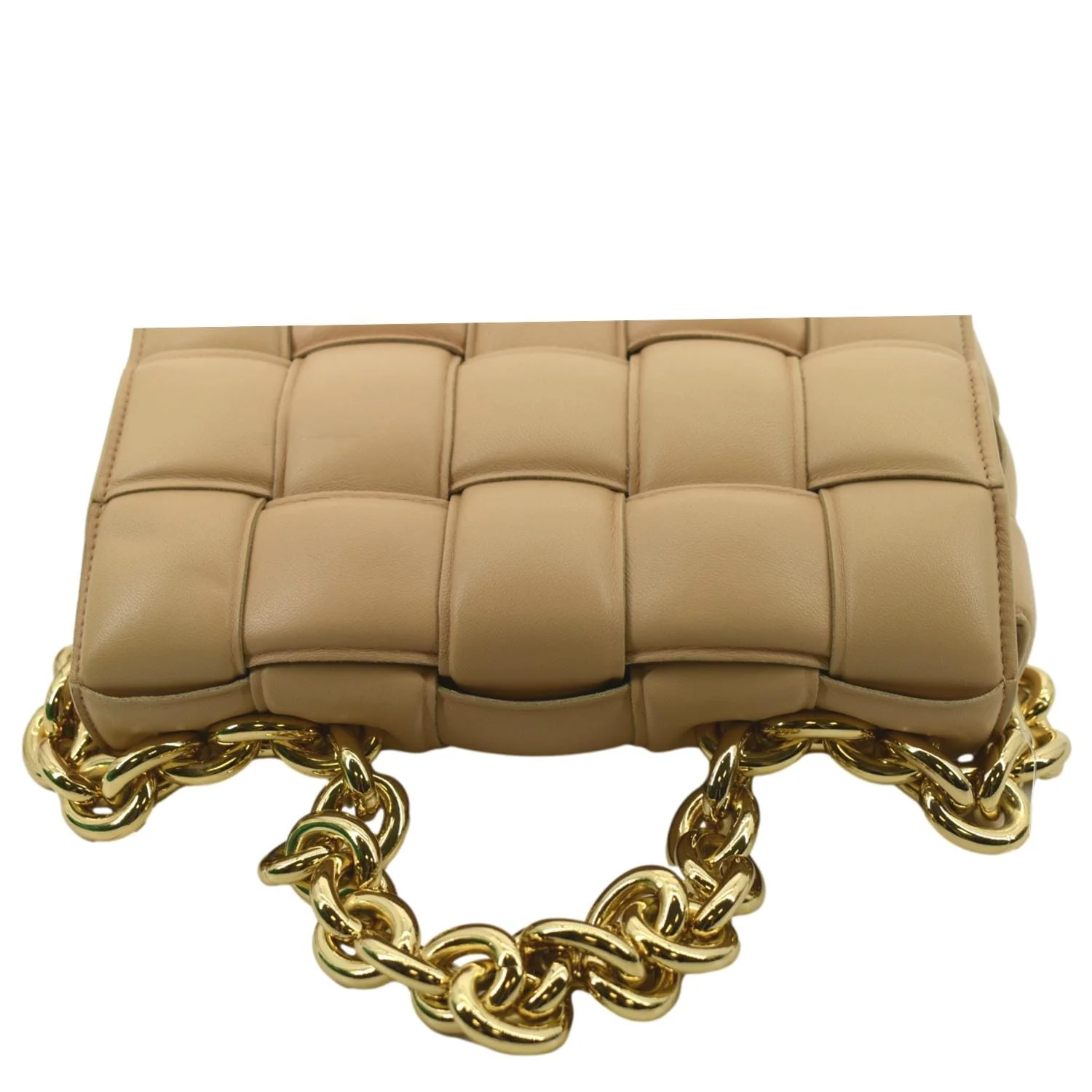 BOTTEGA VENETA Chain Cassette Padded Leather Crossbody Bag Caramel - Image 5