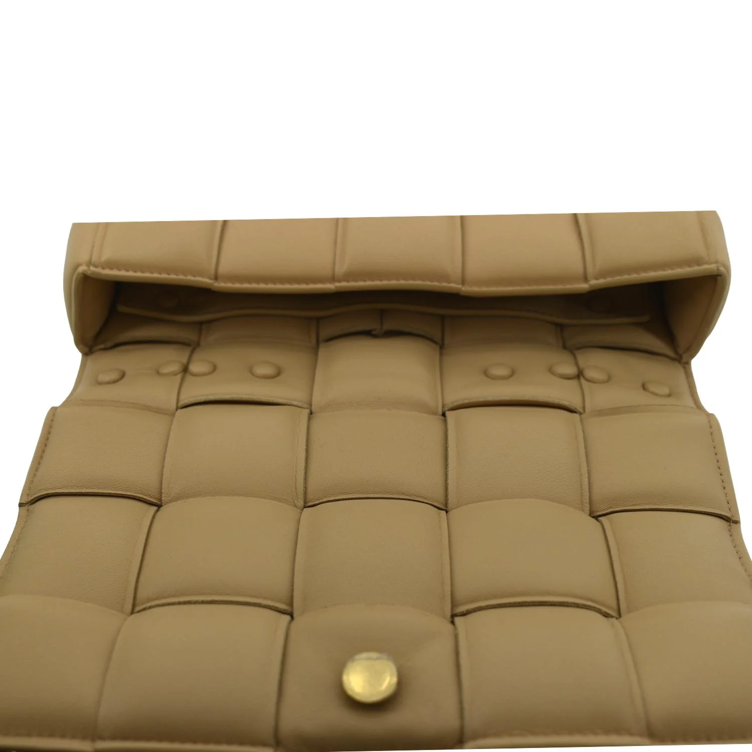 BOTTEGA VENETA Chain Cassette Padded Leather Crossbody Bag Caramel - Image 6