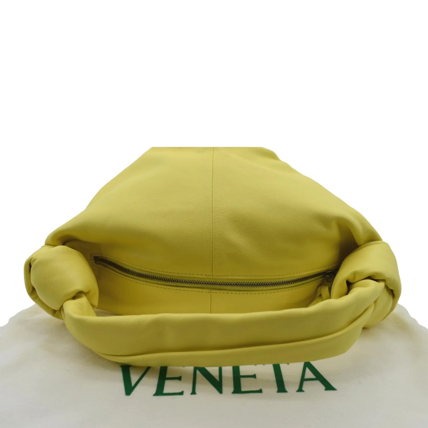 BOTTEGA VENETA Double Knot Leather Mini Tote Bag Kiwi - Image 4