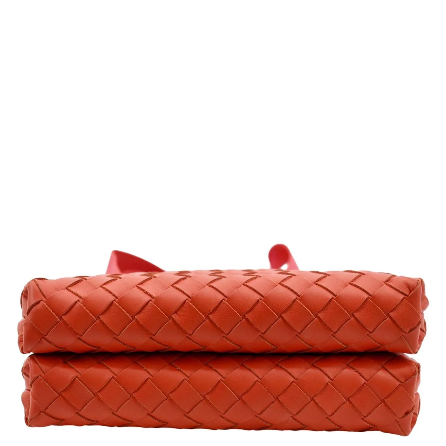 BOTTEGA VENETA Intrecciato Leather Crossbody Messenger Bag Red - Image 8