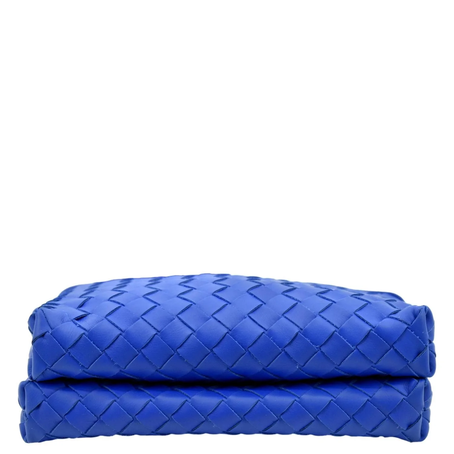 BOTTEGA VENETA Intrecciato Leather Crossbody Messenger Bag Blue - Image 9