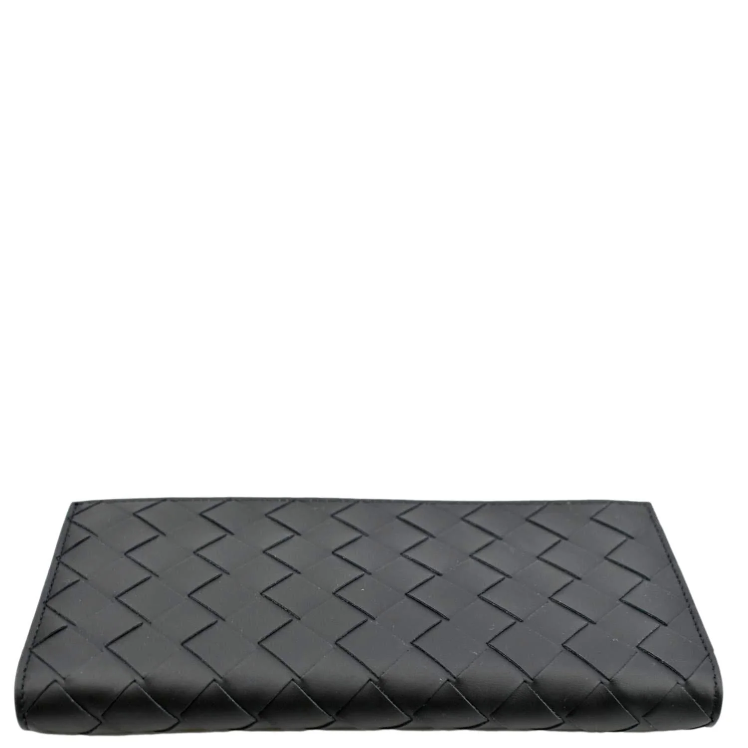 BOTTEGA VENETA Intrecciato Leather Long Wallet Black - Image 3