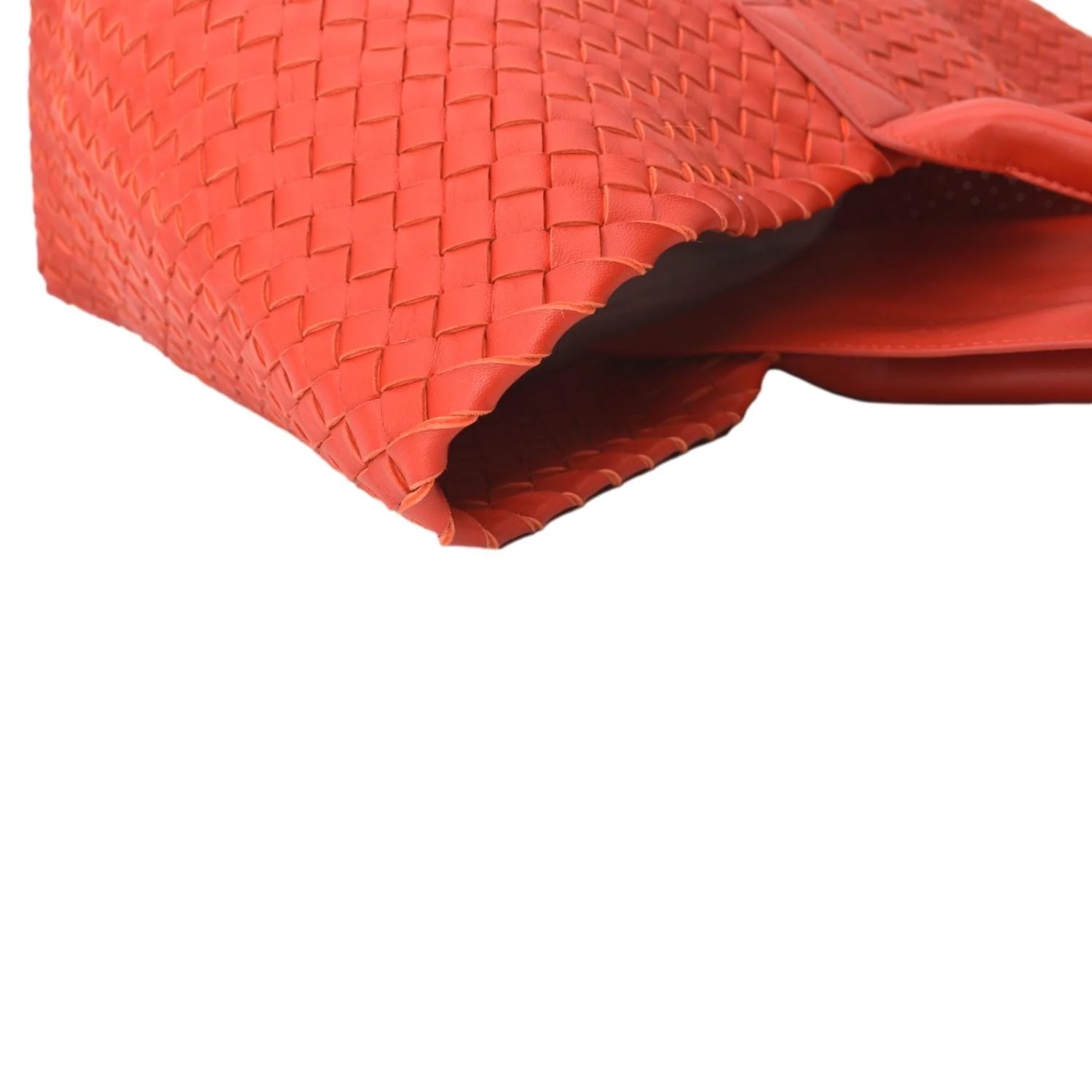 BOTTEGA VENETA Medium Cabat Intreccio Leather Tote Bag Red - Image 5