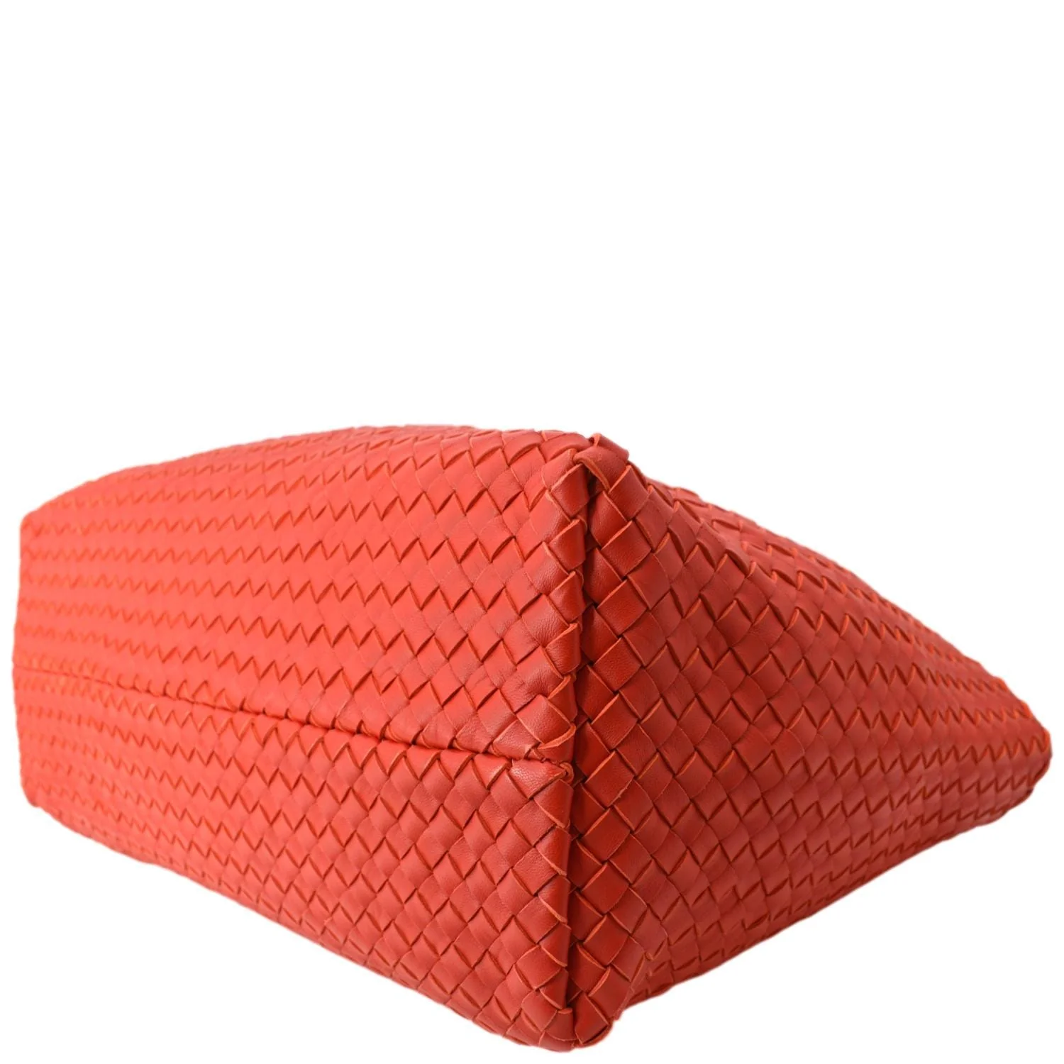 BOTTEGA VENETA Medium Cabat Intreccio Leather Tote Bag Red - Image 7
