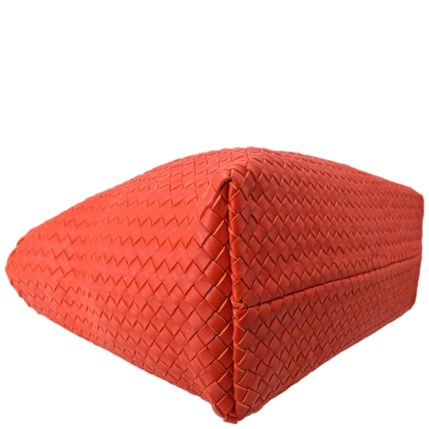 BOTTEGA VENETA Medium Cabat Intreccio Leather Tote Bag Red - Image 8