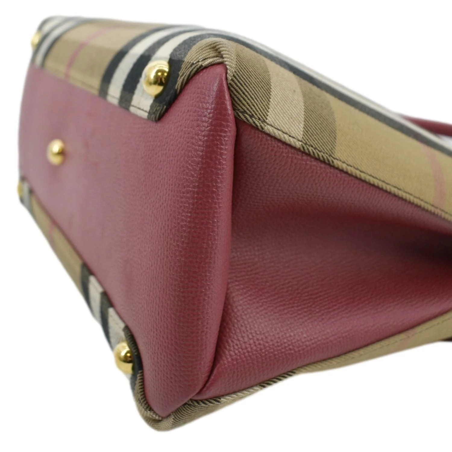 BURBERRY Banner Vintage Small Canvas Satchel Bag Limestone - Image 7