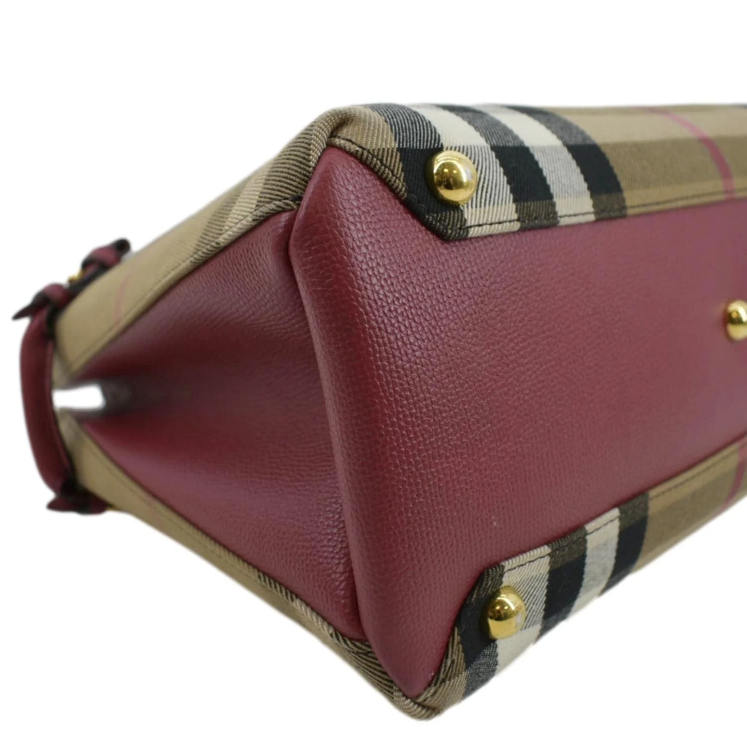 BURBERRY Banner Vintage Small Canvas Satchel Bag Limestone - Image 8