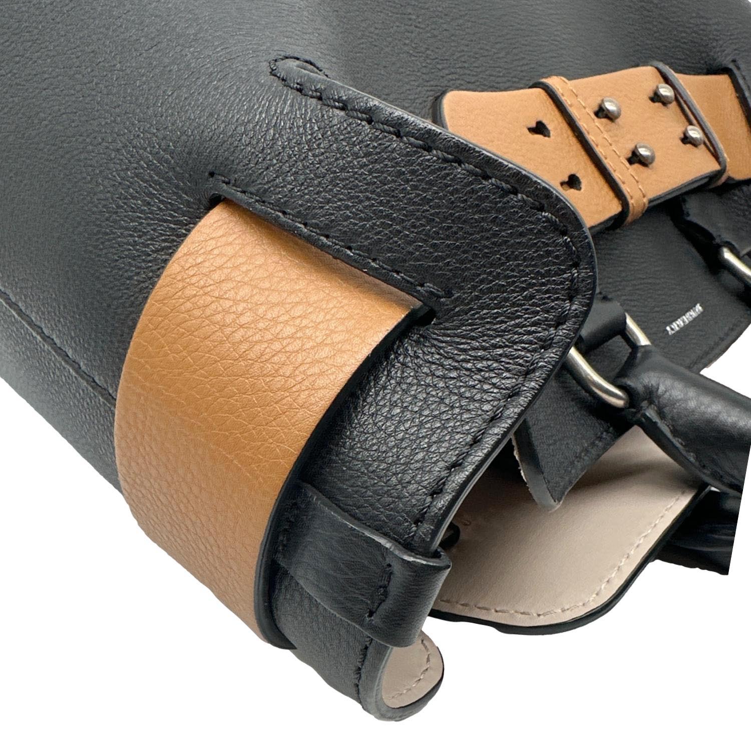 BURBERRY Pebbled Leather Belt Bag Black - Image 6