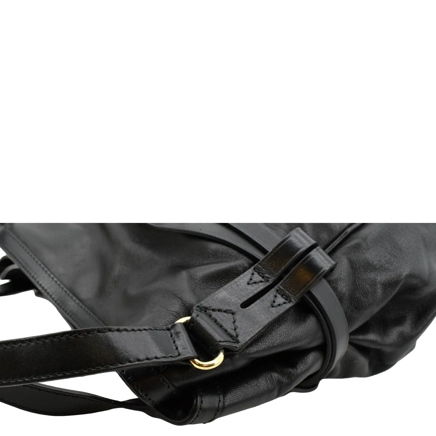 BURBERRY Bridle Lynher Calfskin Leather Tote Shoulder Bag Black - Image 5