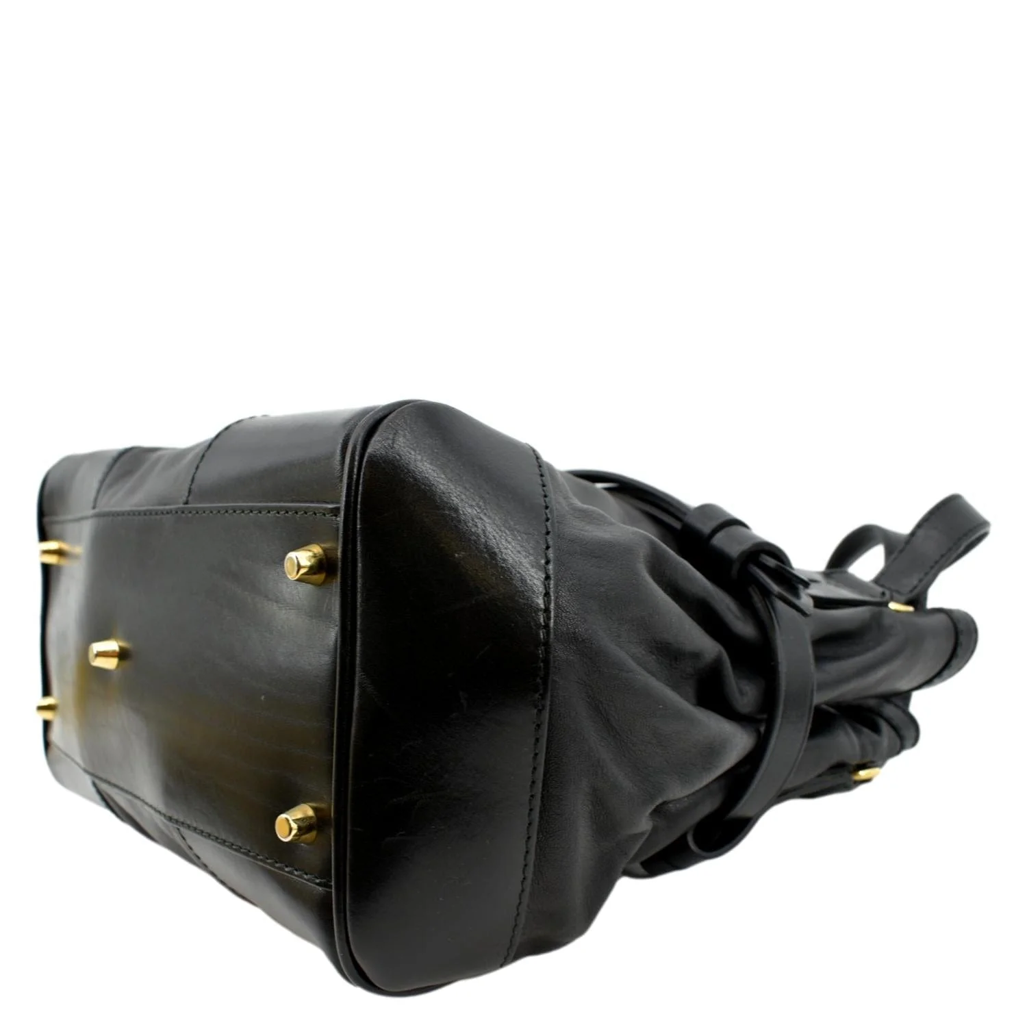 BURBERRY Bridle Lynher Calfskin Leather Tote Shoulder Bag Black - Image 9