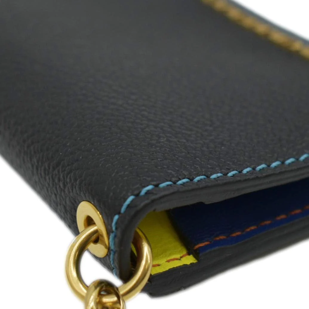 BURBERRY Camberwell Check Leather Card holder Black - Image 5