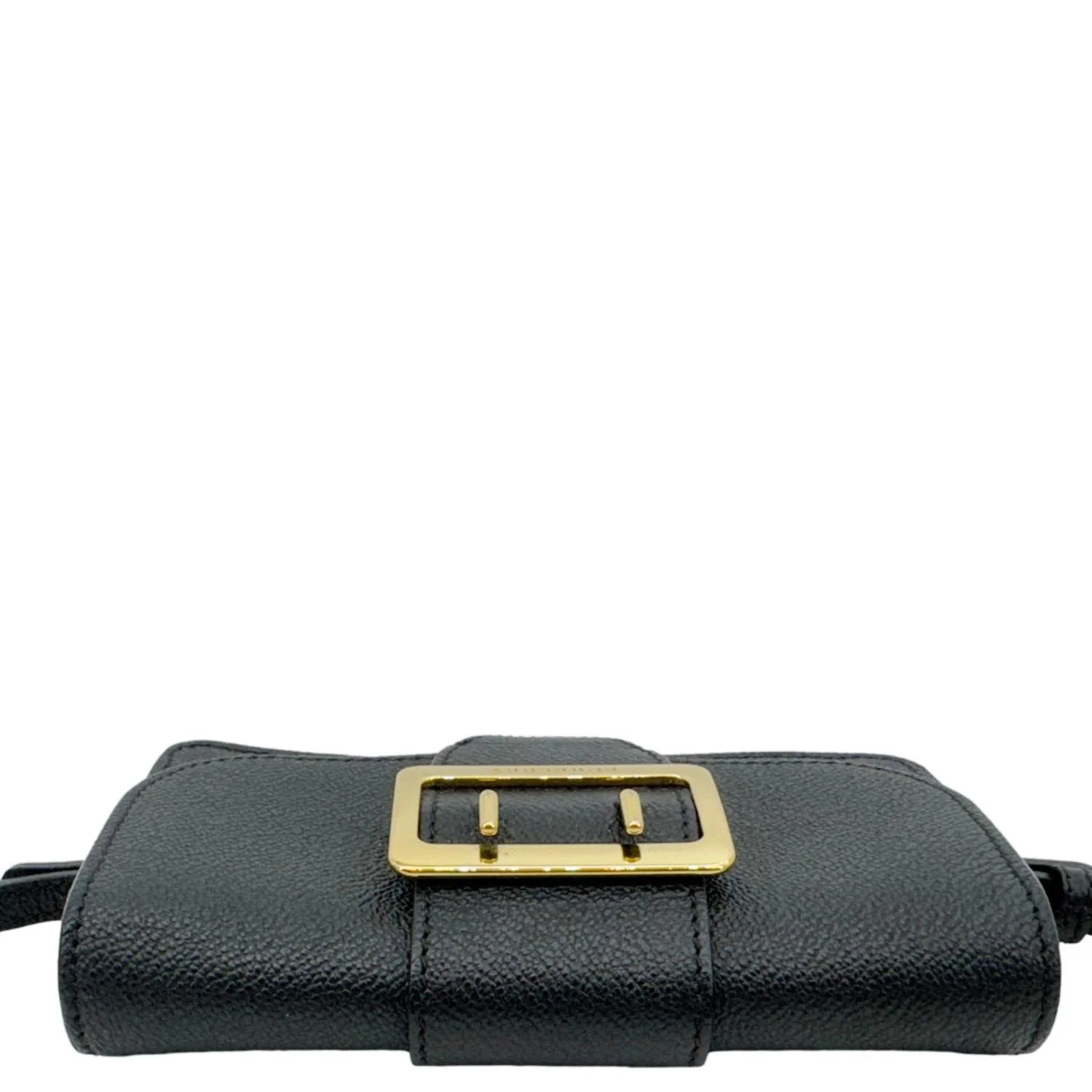 BURBERRY Buckle Small Grainy Calfskin Leather Chain Crossbody Bag Black - Image 5