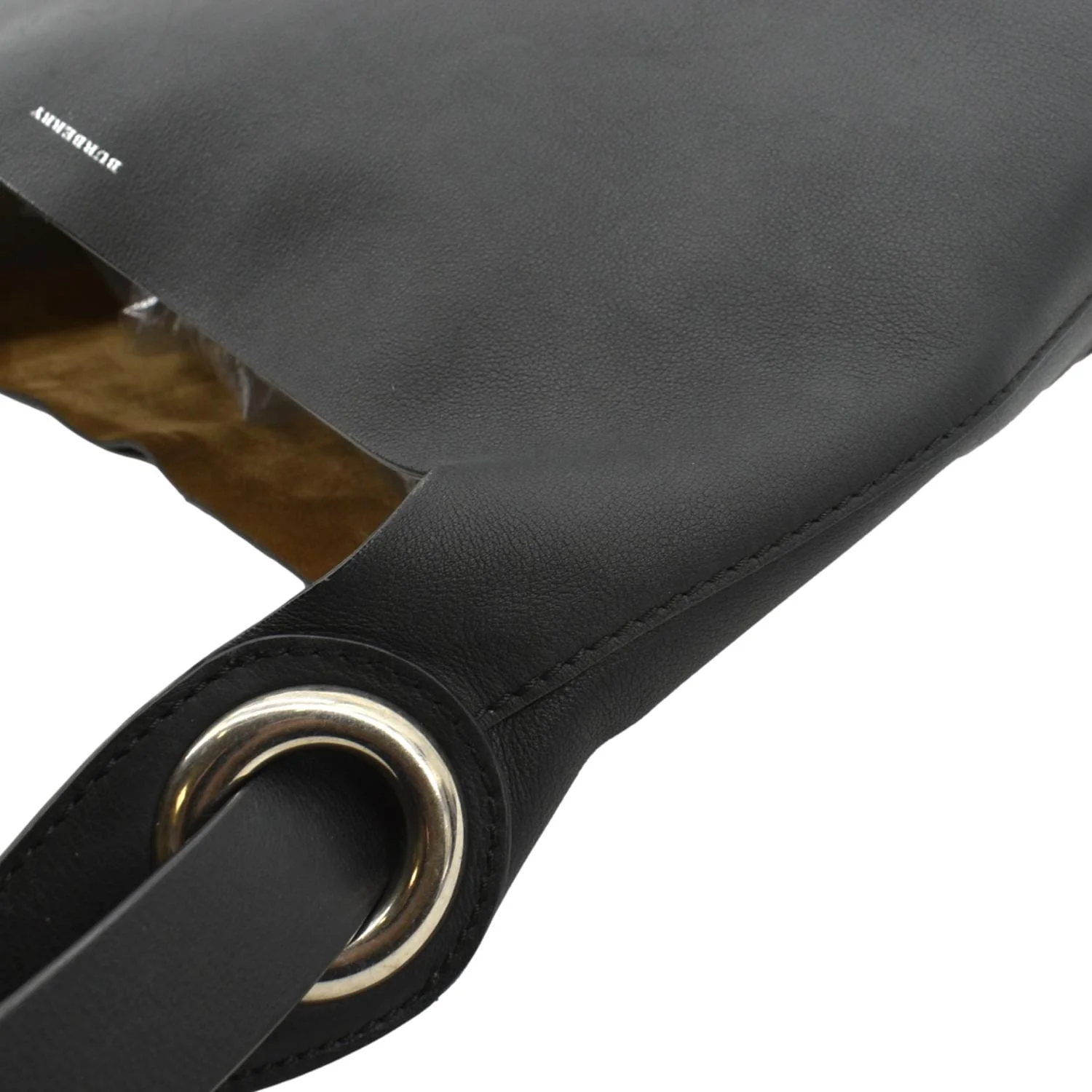 BURBERRY Medium Grommet Smooth Calfskin Hobo Bag Black - Image 5