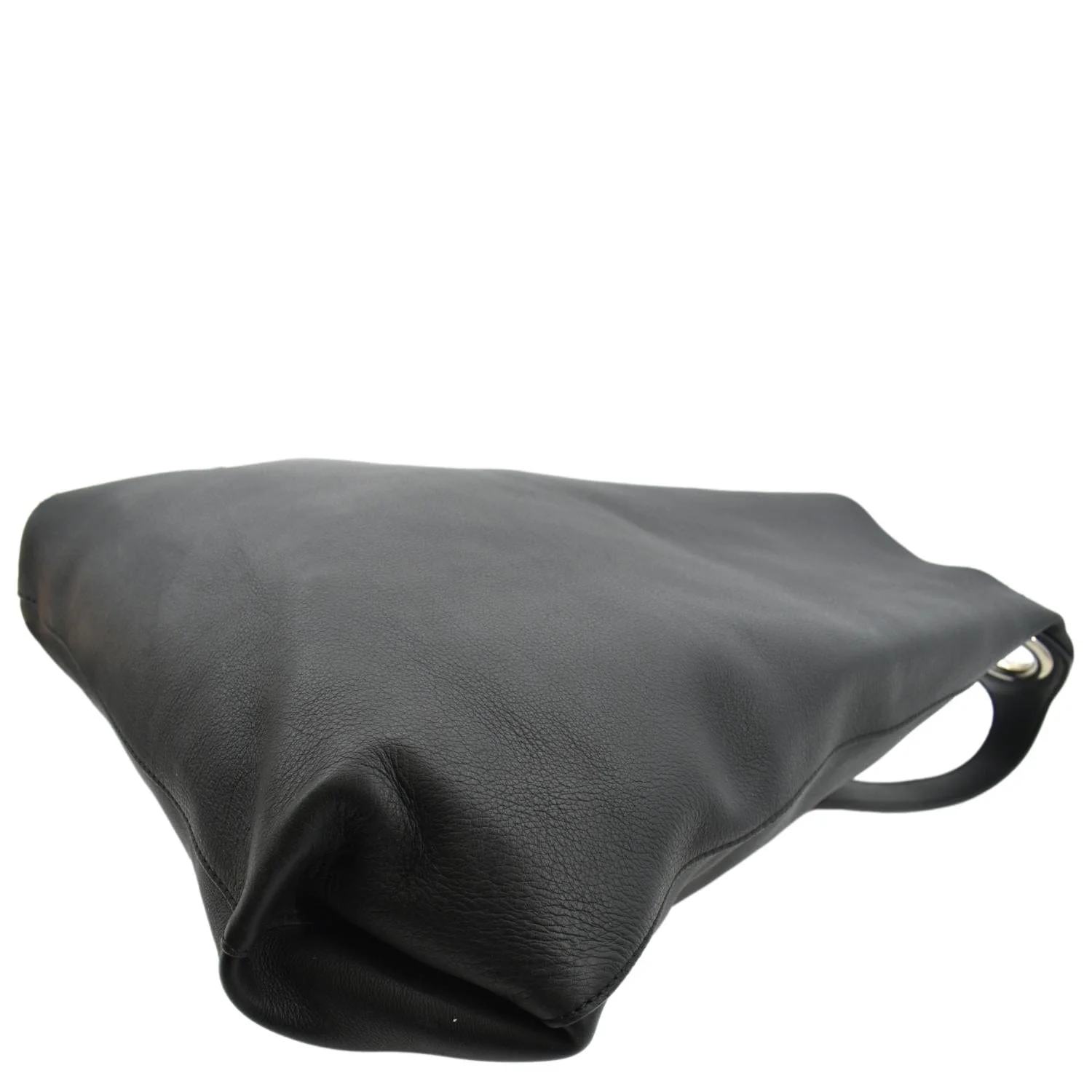 BURBERRY Medium Grommet Smooth Calfskin Hobo Bag Black - Image 8