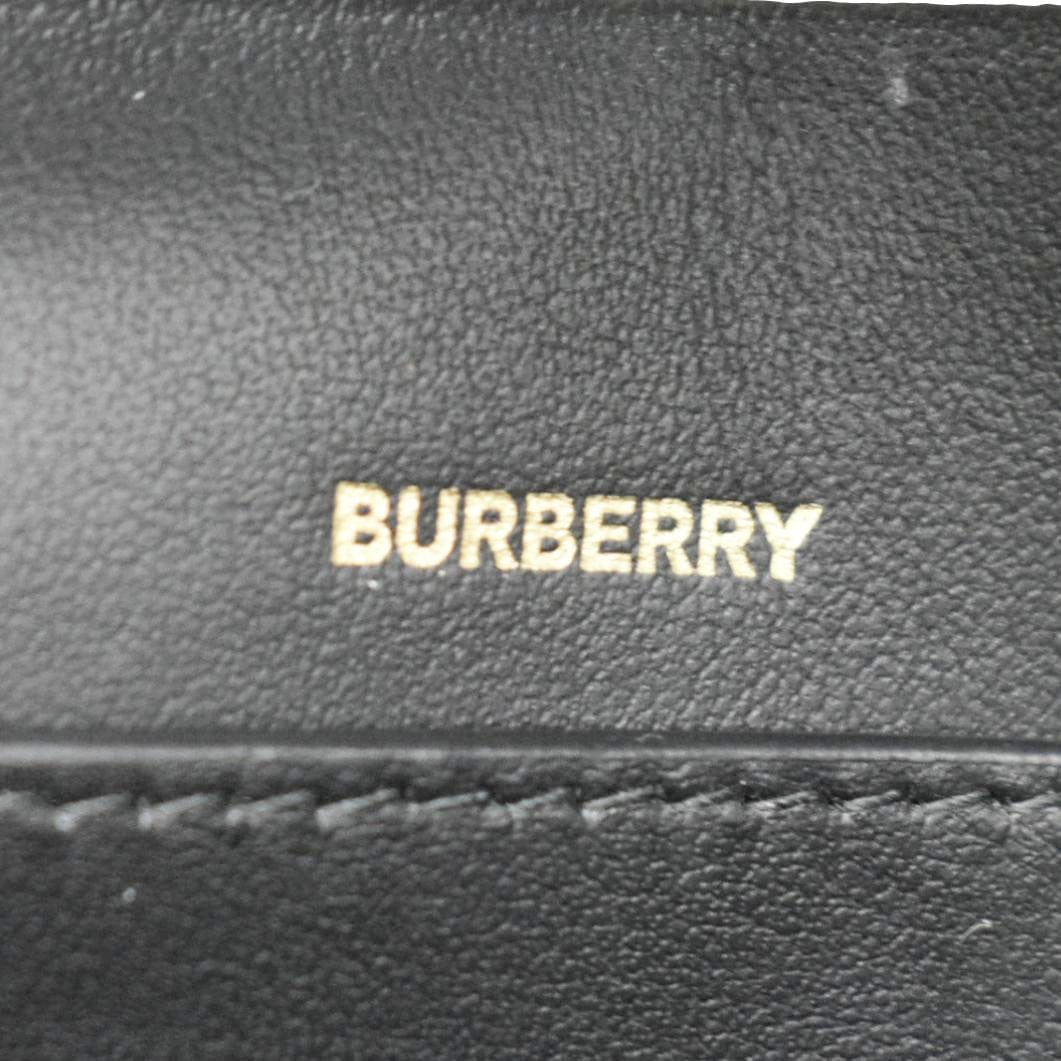BURBERRY Hampshire Vintage Check Leather Crossbody Bag Black - Image 12