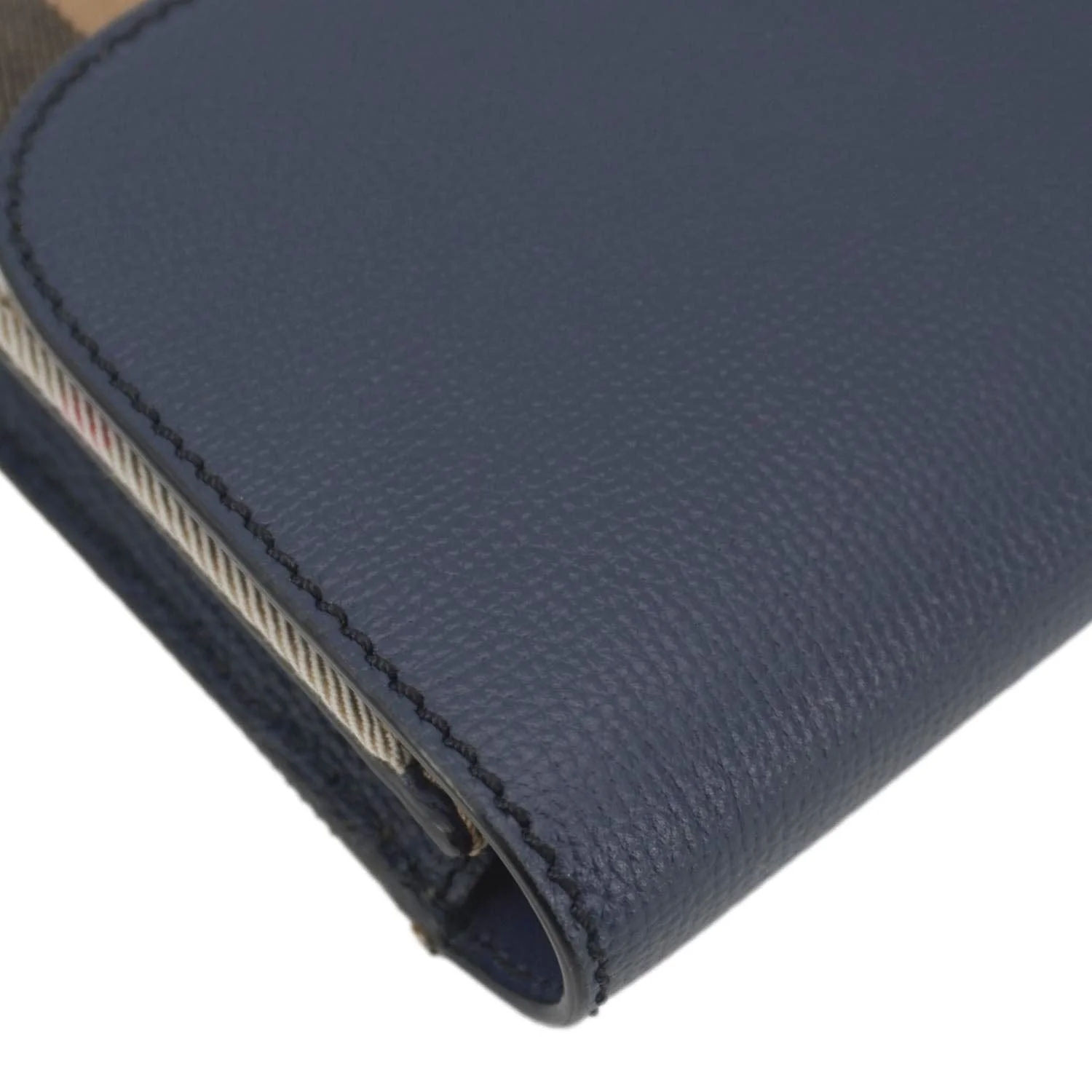 BURBERRY Hampshire Small House Check Crossbody Bag Navy Blue - Image 7