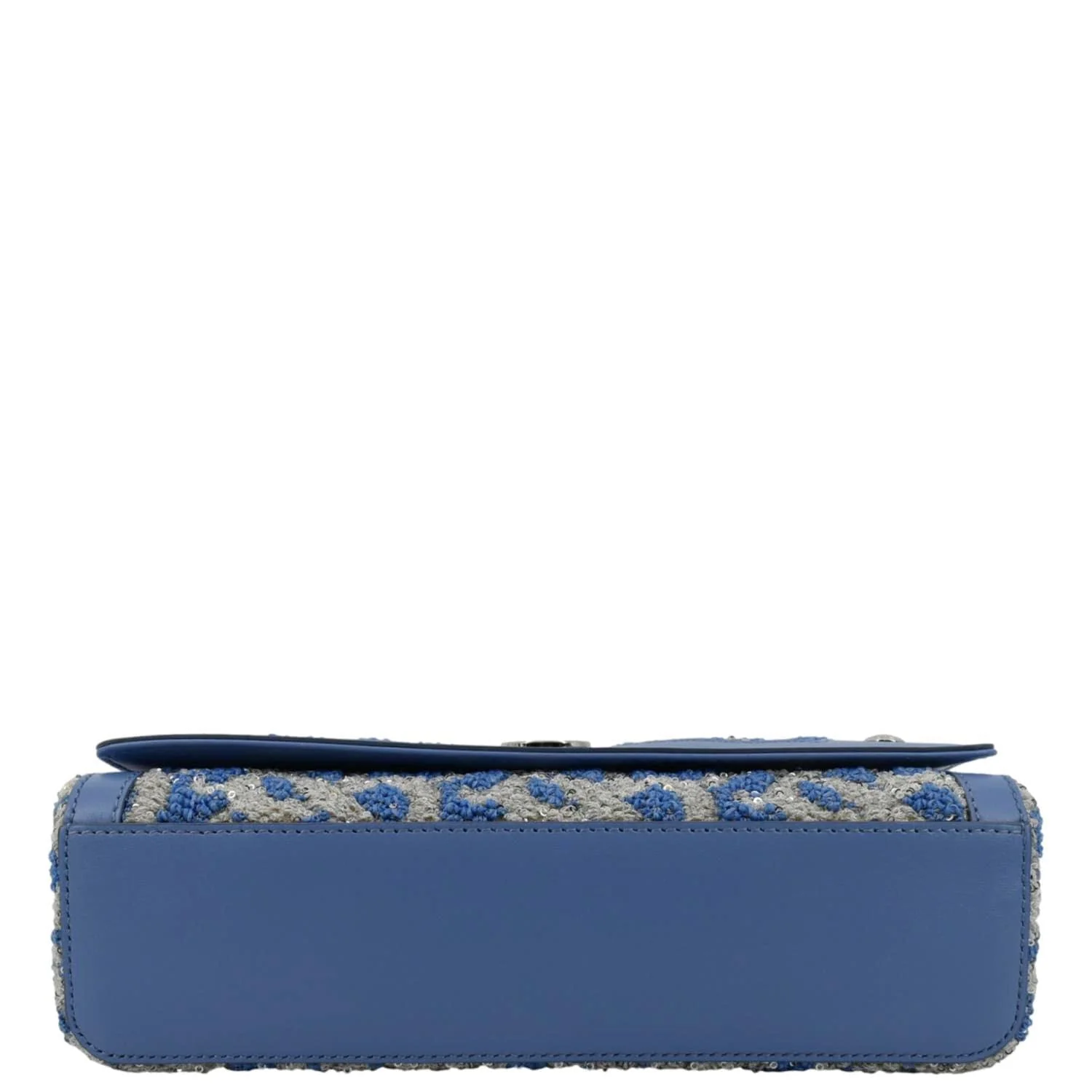 BURBERRY Note TB Small Sequins Yarn Shoulder Bag Blue - Image 10