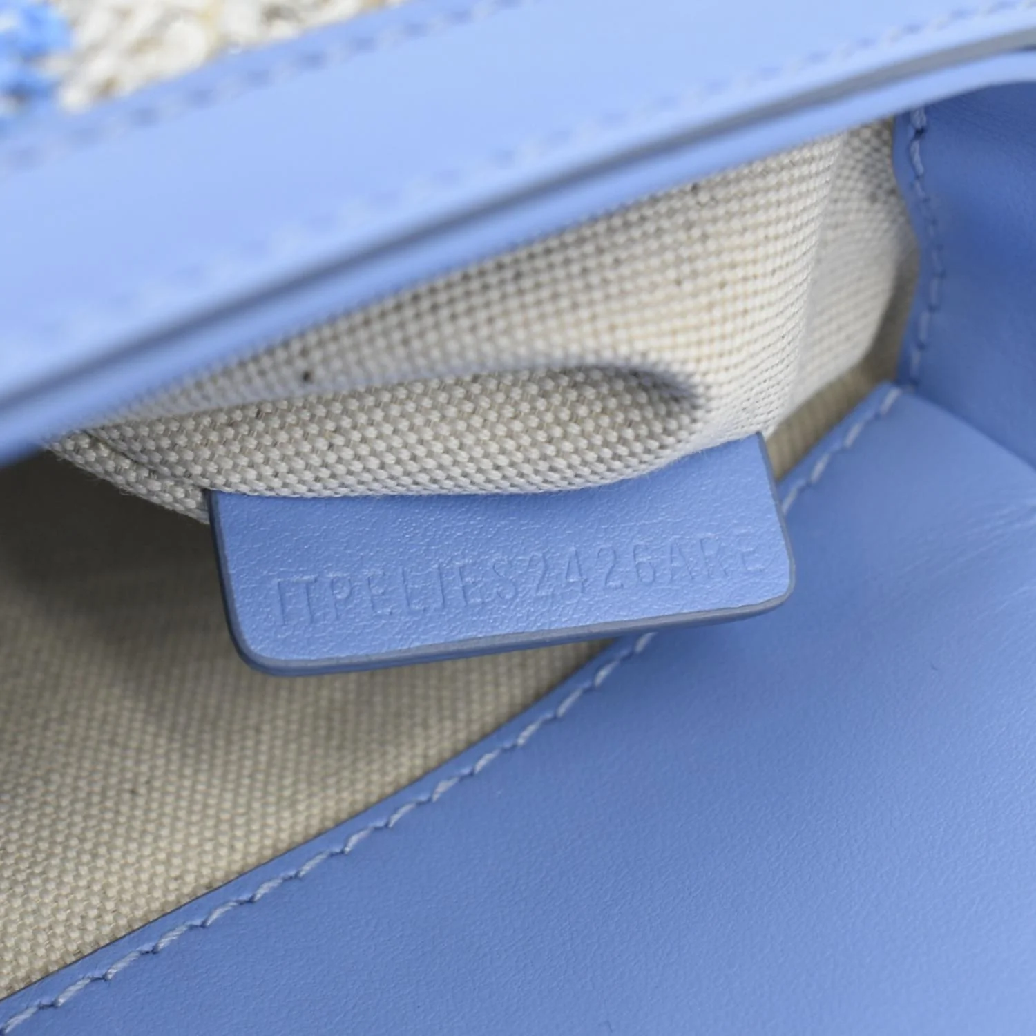 BURBERRY Note TB Small Sequins Yarn Shoulder Bag Blue - Image 12