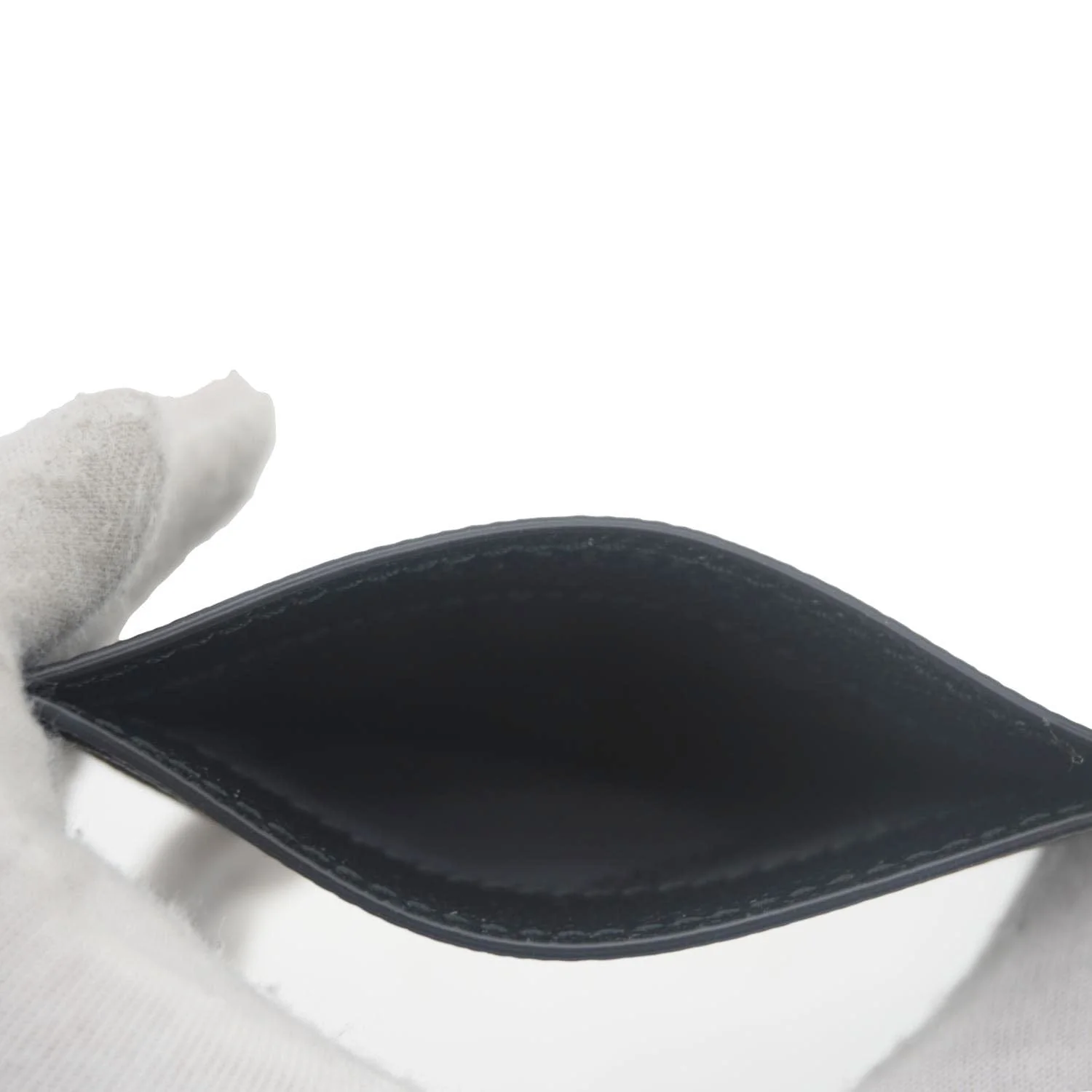 BURBERRY TB Leather Card Holder Black - Image 11