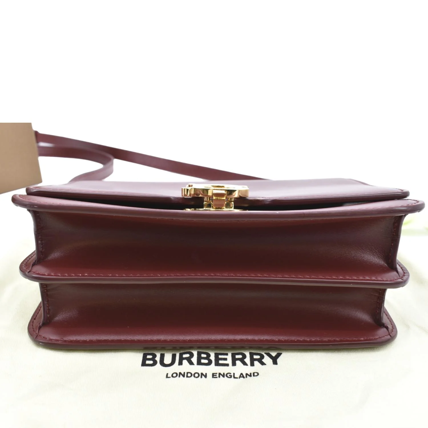 BURBERRY Tb Lola Leather Shoulder Bag Red - Image 10