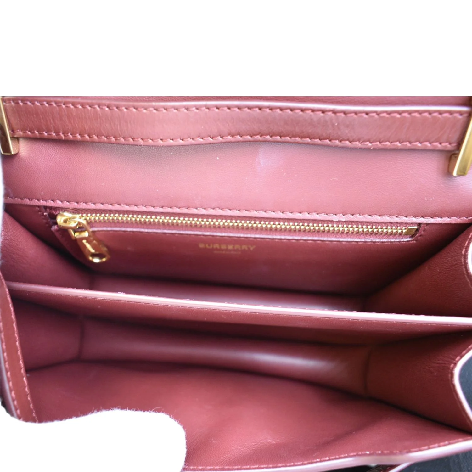 BURBERRY Tb Lola Leather Shoulder Bag Red - Image 11