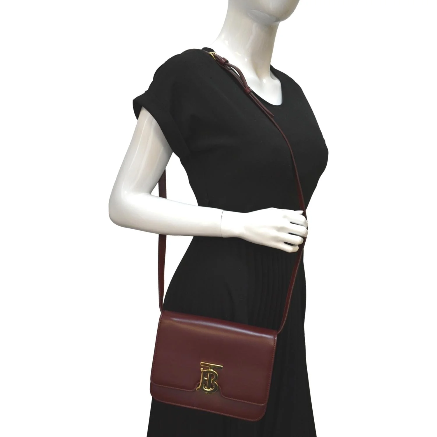 BURBERRY Tb Lola Leather Shoulder Bag Red - Image 2