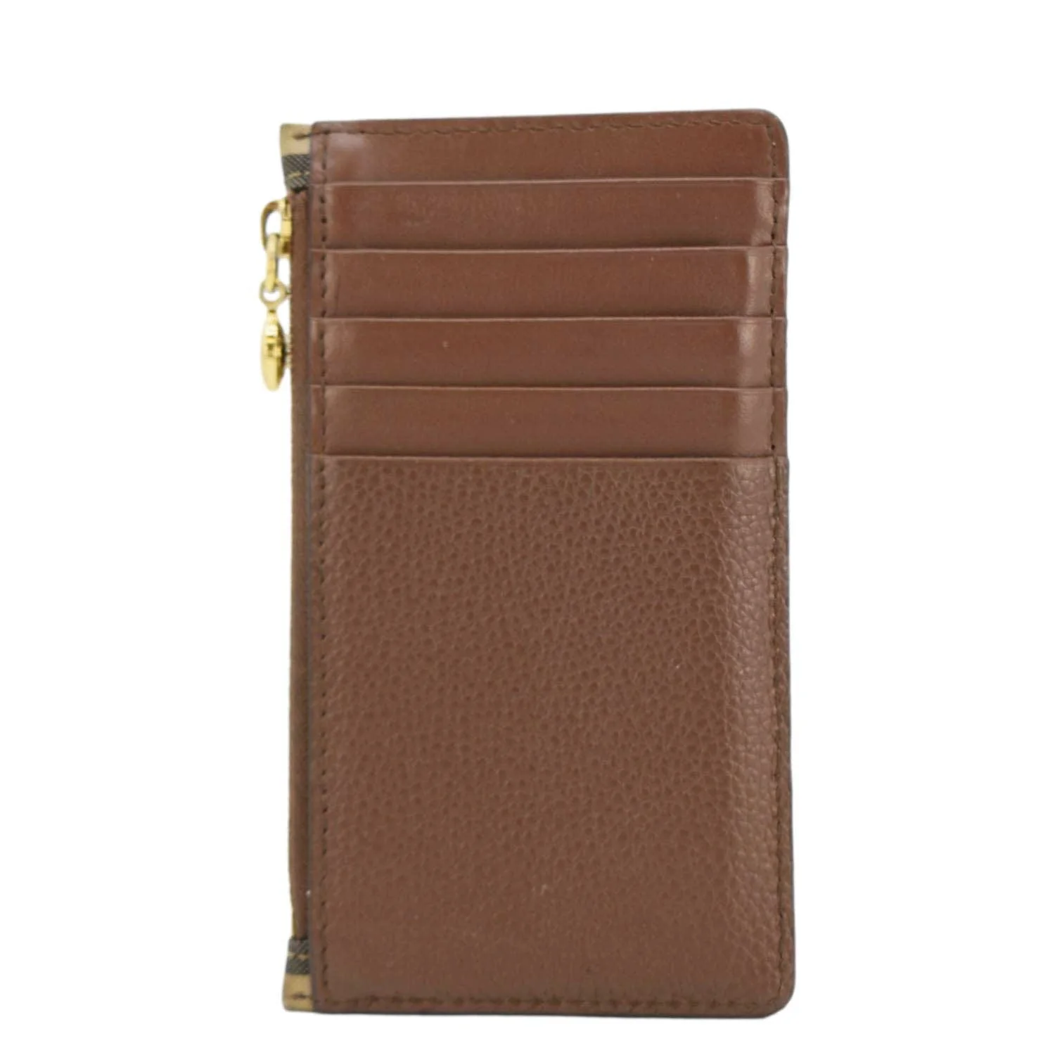 BURBERRY Vintage Check Canvas Coin Case Card Holder Beige - Image 4