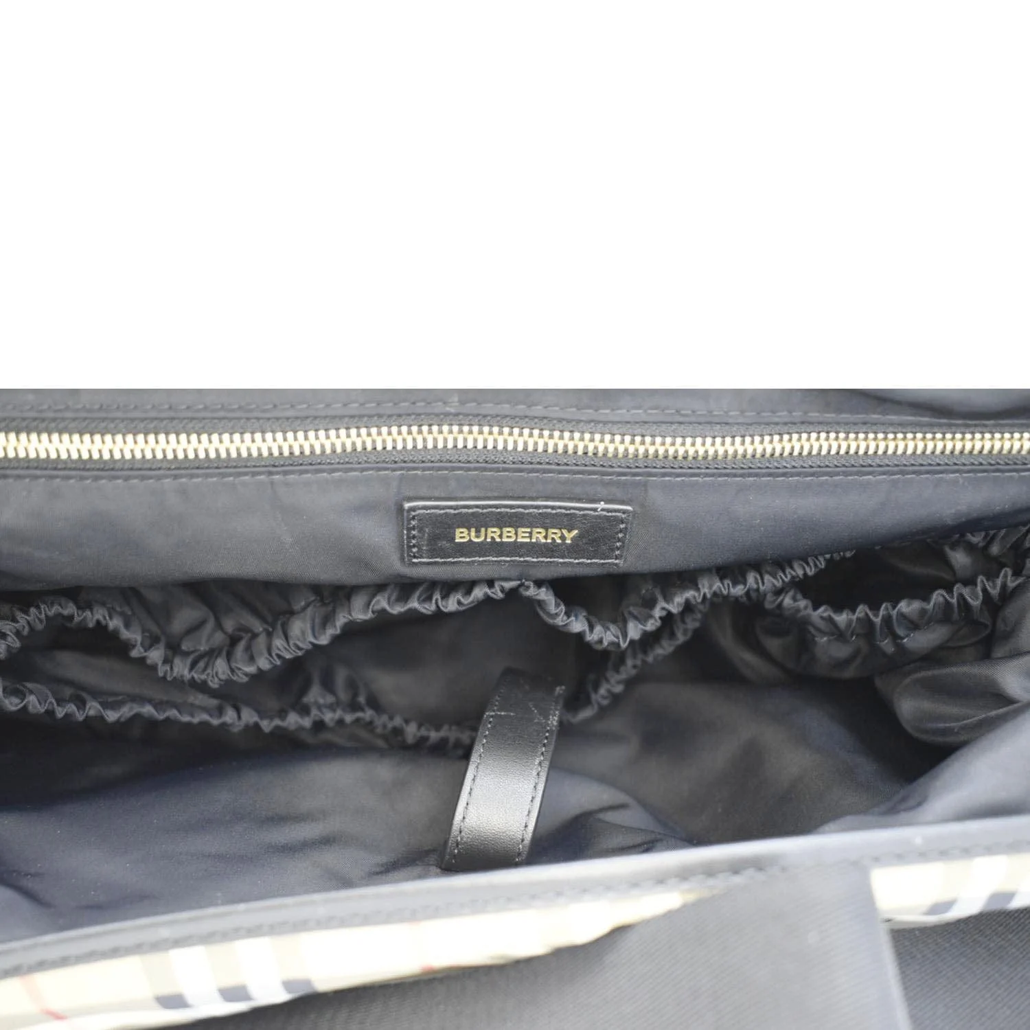 BURBERRY Vintage Check Flap Nylon Diaper Bag Beige - Image 11