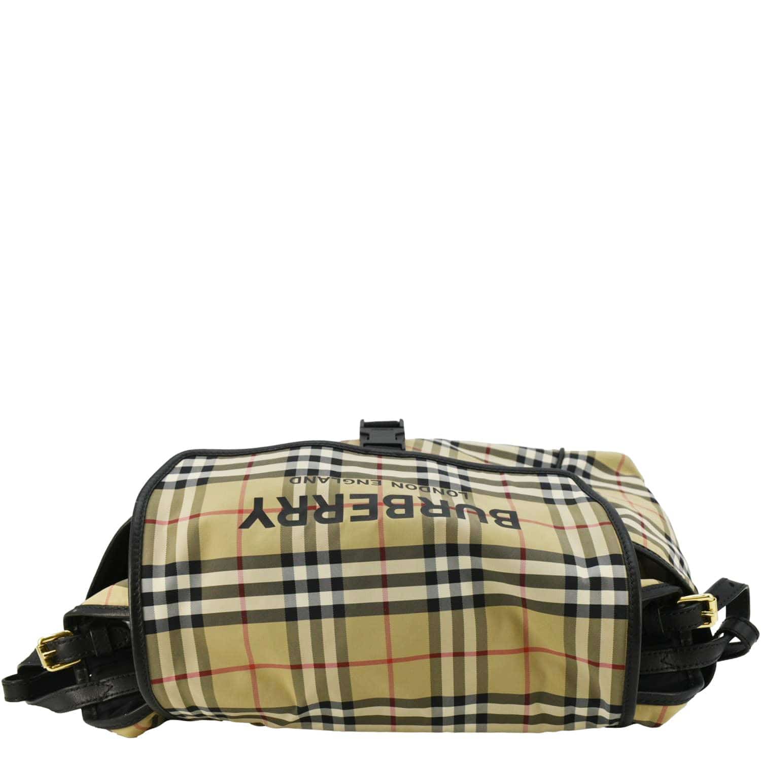 BURBERRY Vintage Check Flap Nylon Diaper Bag Beige - Image 3