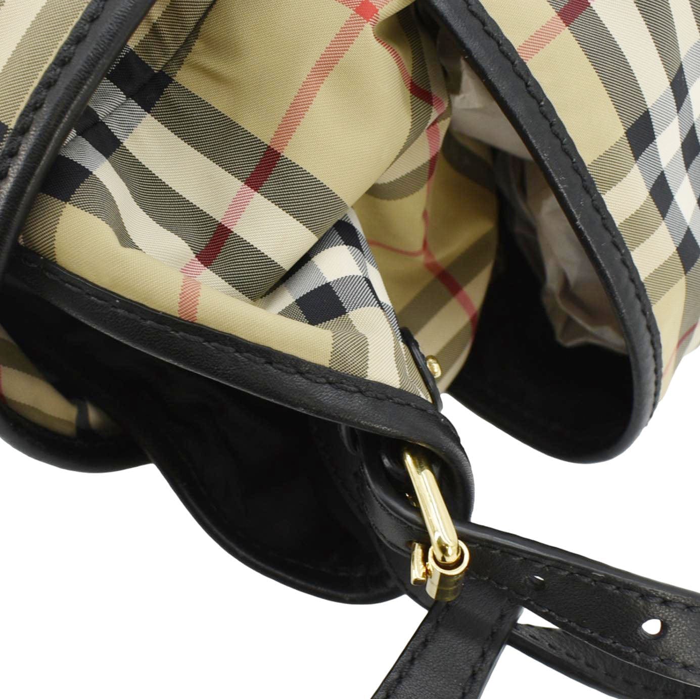 BURBERRY Vintage Check Flap Nylon Diaper Bag Beige - Image 5