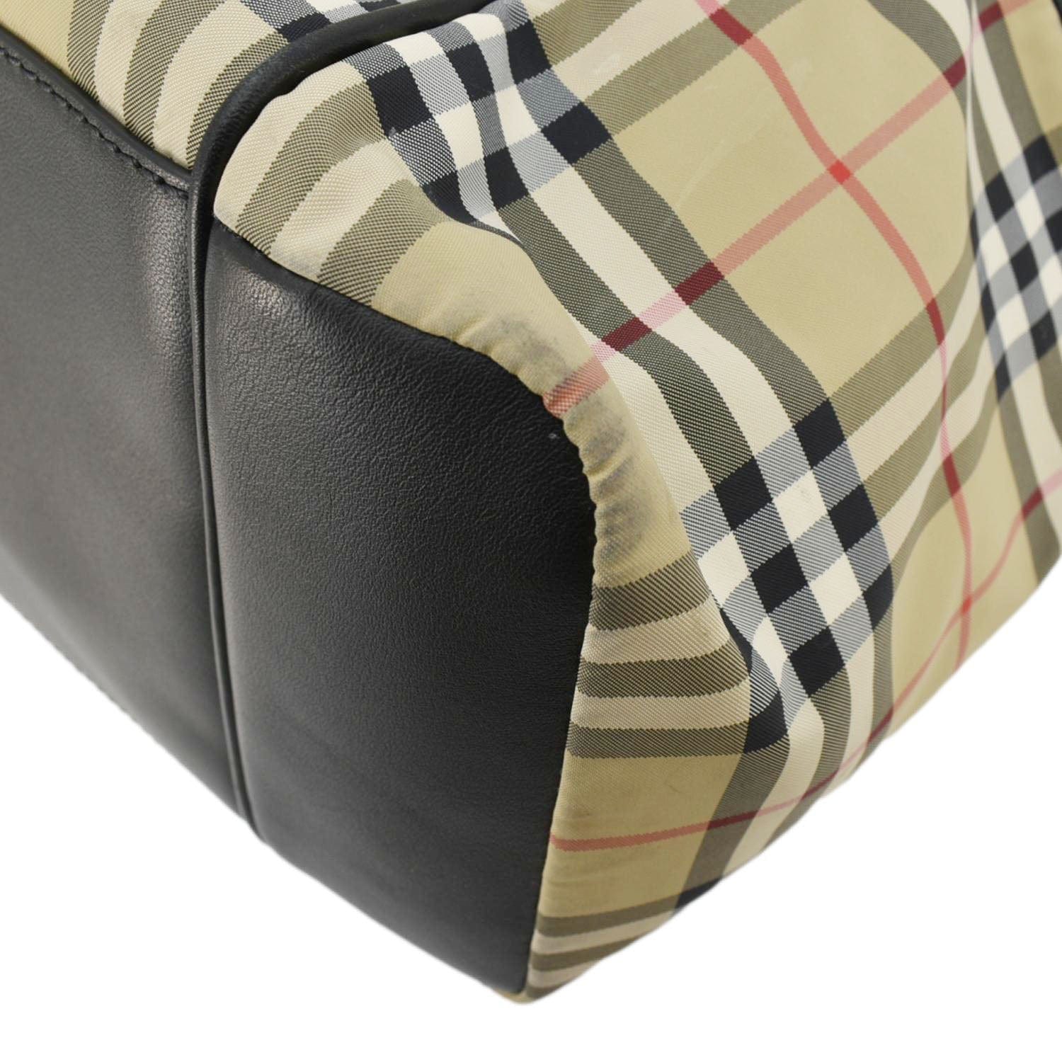 BURBERRY Vintage Check Flap Nylon Diaper Bag Beige - Image 7