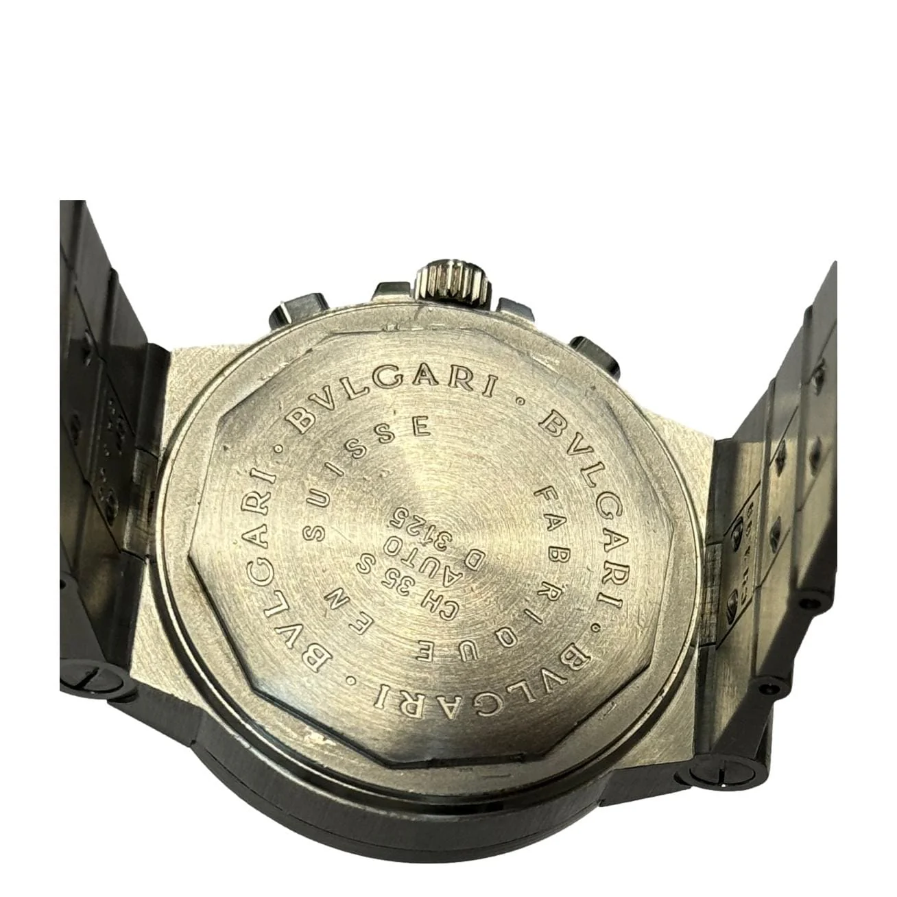 BVLGARI Swiss Auto Chronograph SS Date Watch 36mm Silver - Image 10