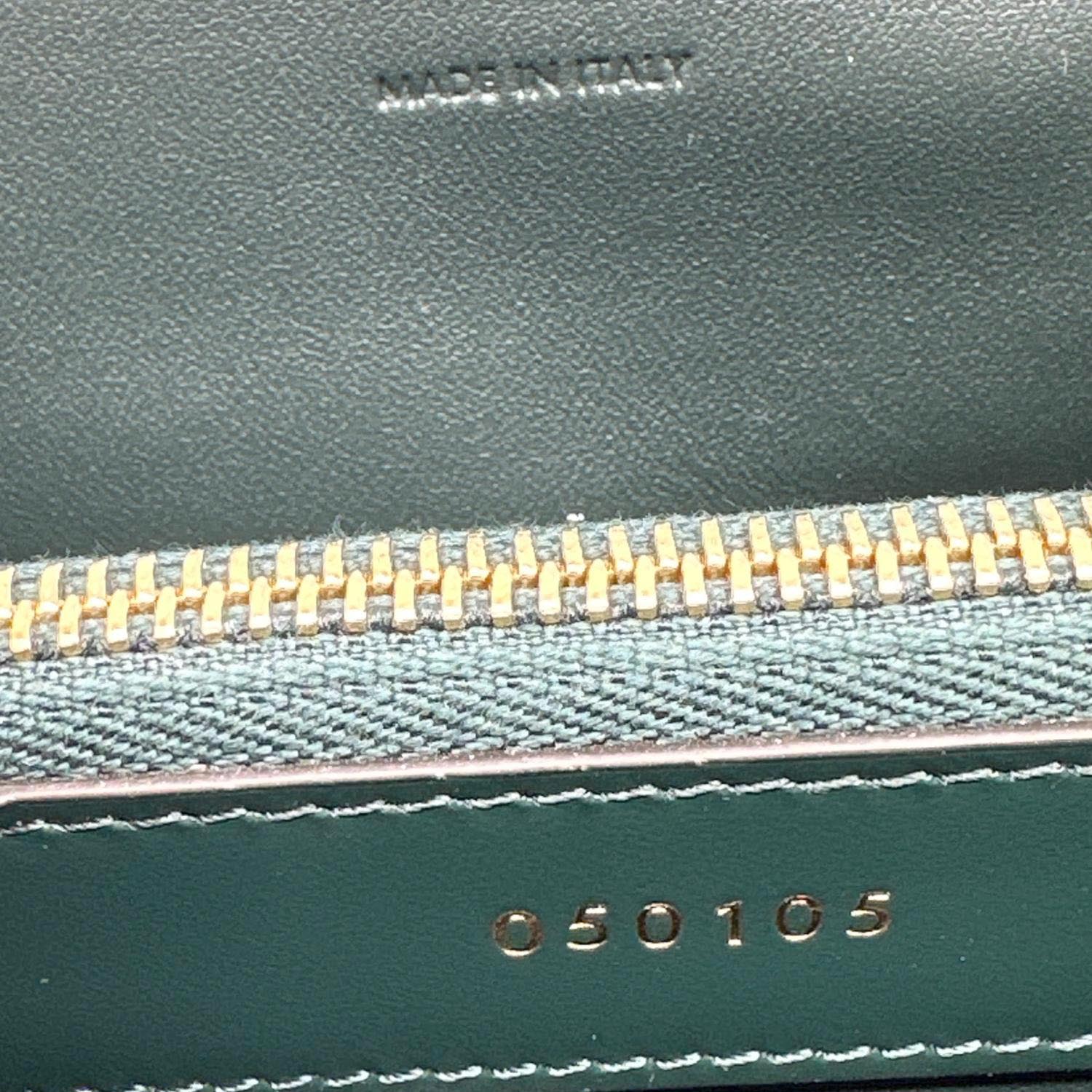 CELINE 16 Small Satinated Leather Top Handle Shoulder Bag Green - Image 11