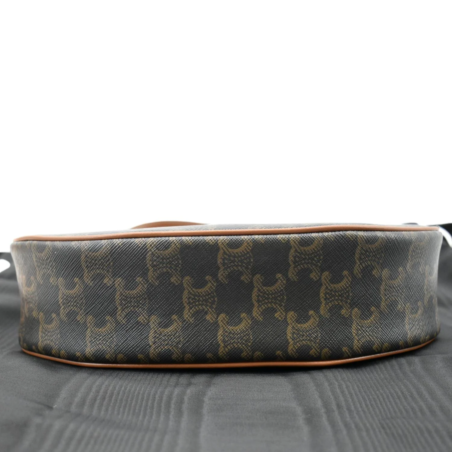 CELINE Ava Triomphe Canvas Calfskin Shoulder Bag Tan - Image 9