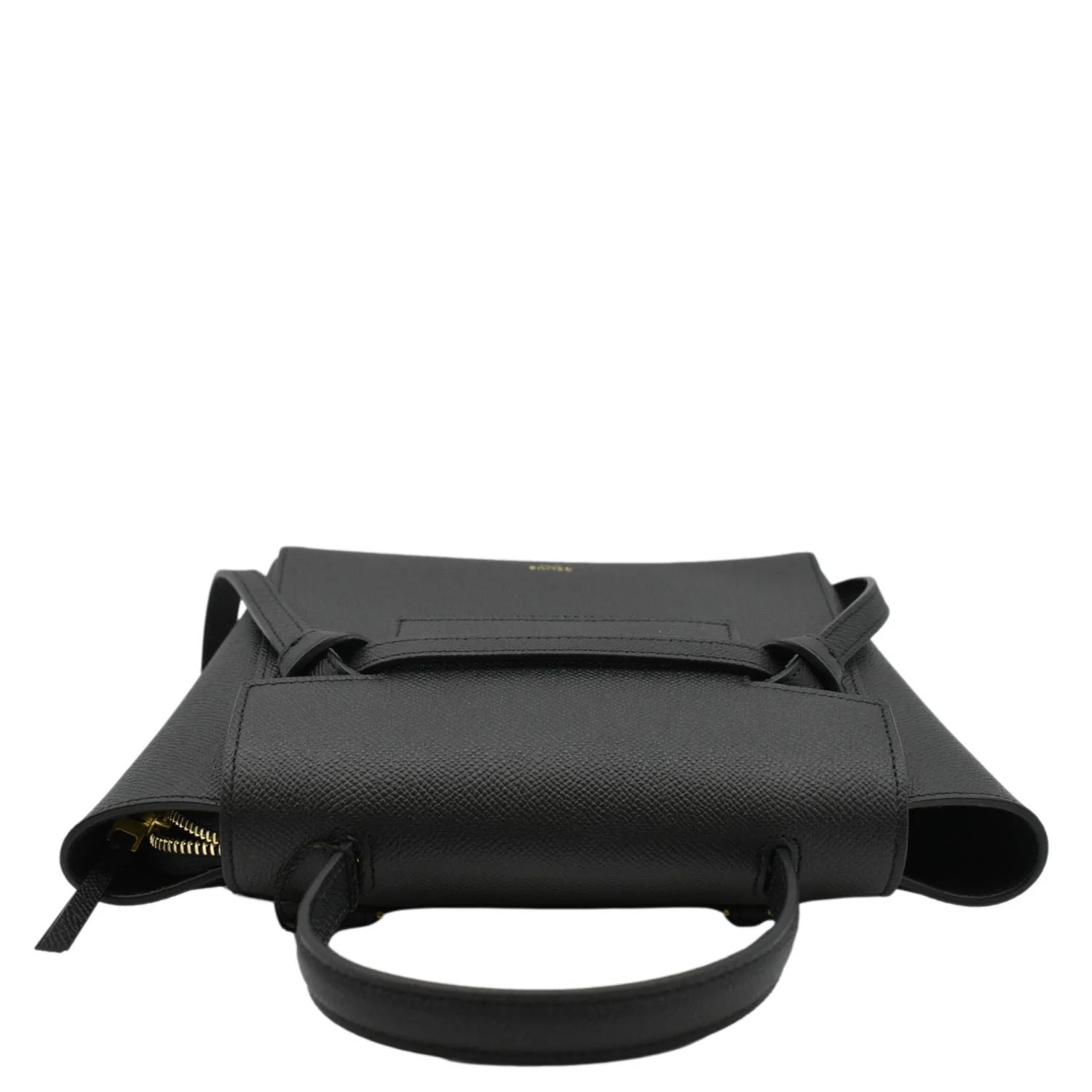 CELINE Nano Belt Grained Leather Shoulder Bag Black - Image 5