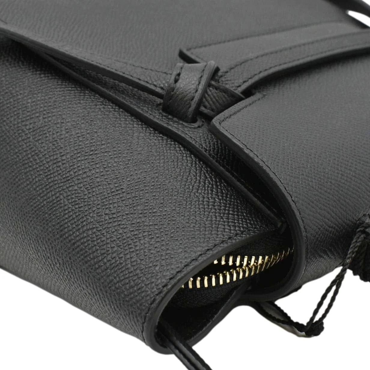 CELINE Nano Belt Grained Leather Shoulder Bag Black - Image 6