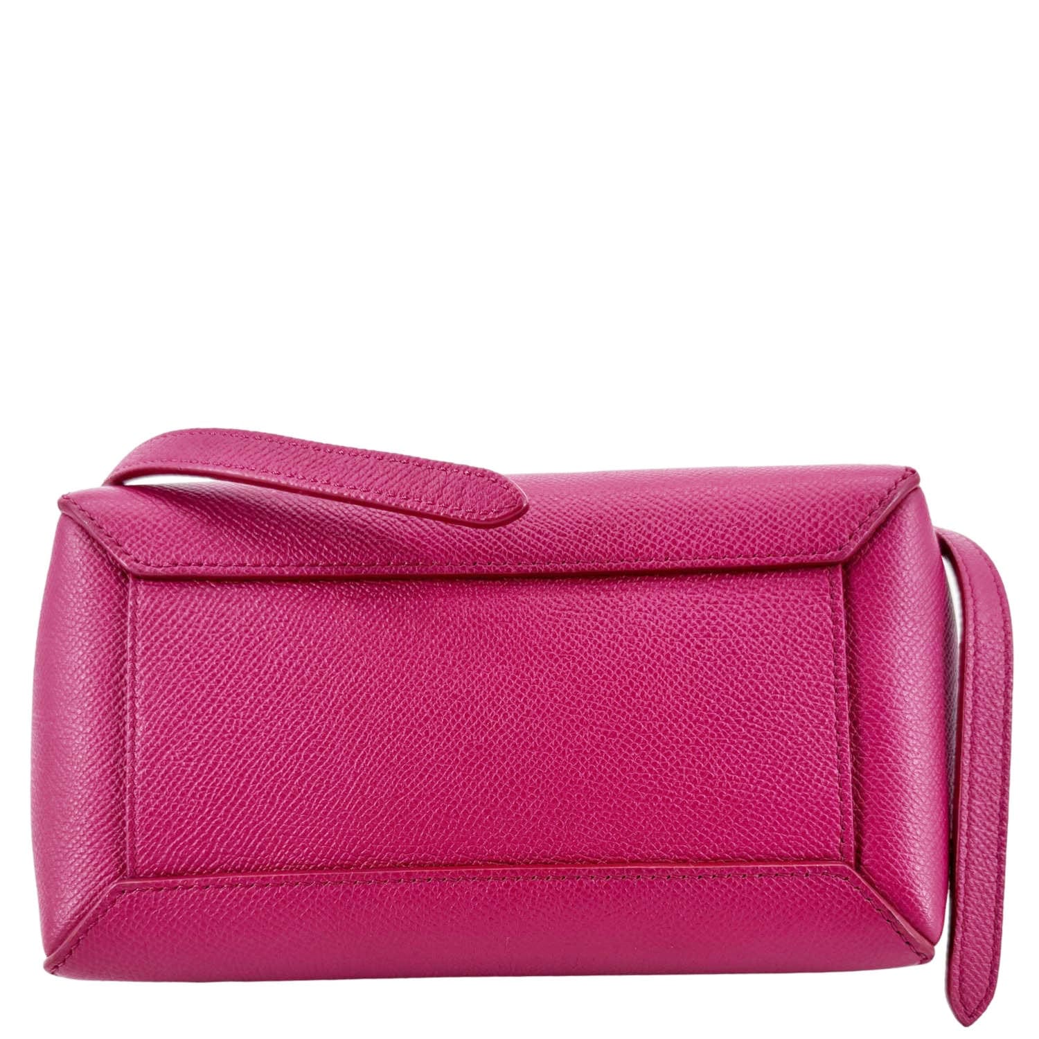 CELINE Micro Belt Grained Calfskin Leather Shoulder Bag Burgundy - Image 11