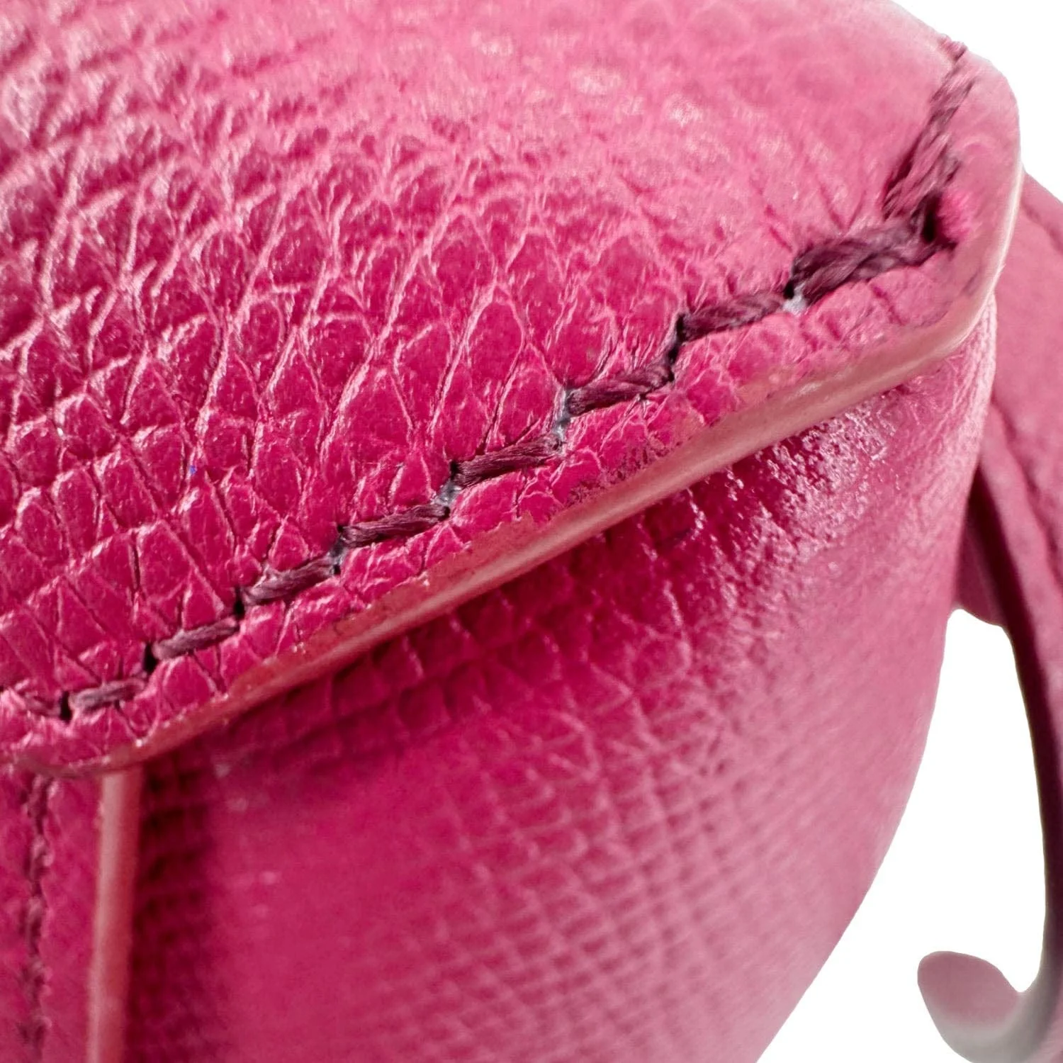 CELINE Micro Belt Grained Calfskin Leather Shoulder Bag Burgundy - Image 12