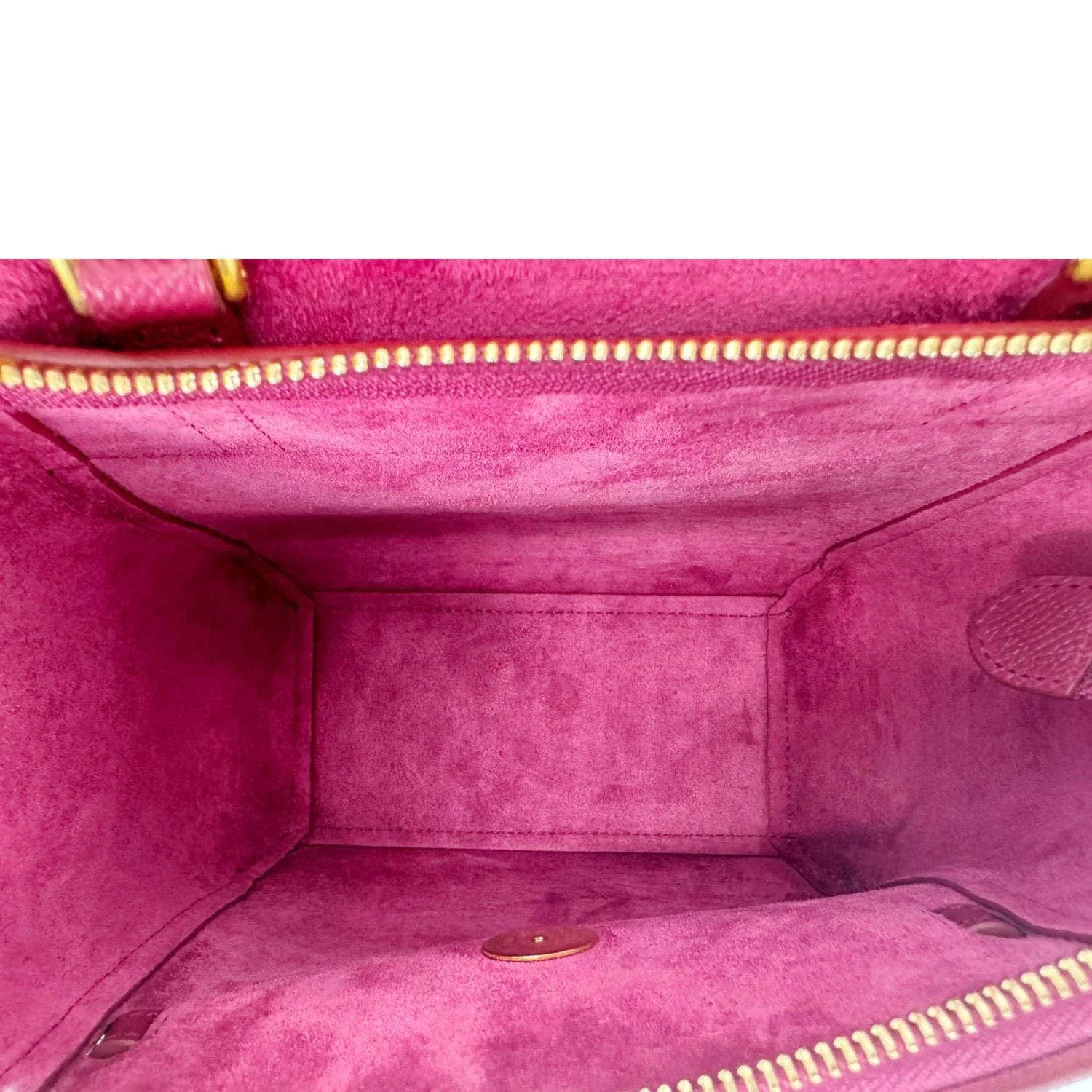 CELINE Micro Belt Grained Calfskin Leather Shoulder Bag Burgundy - Image 15