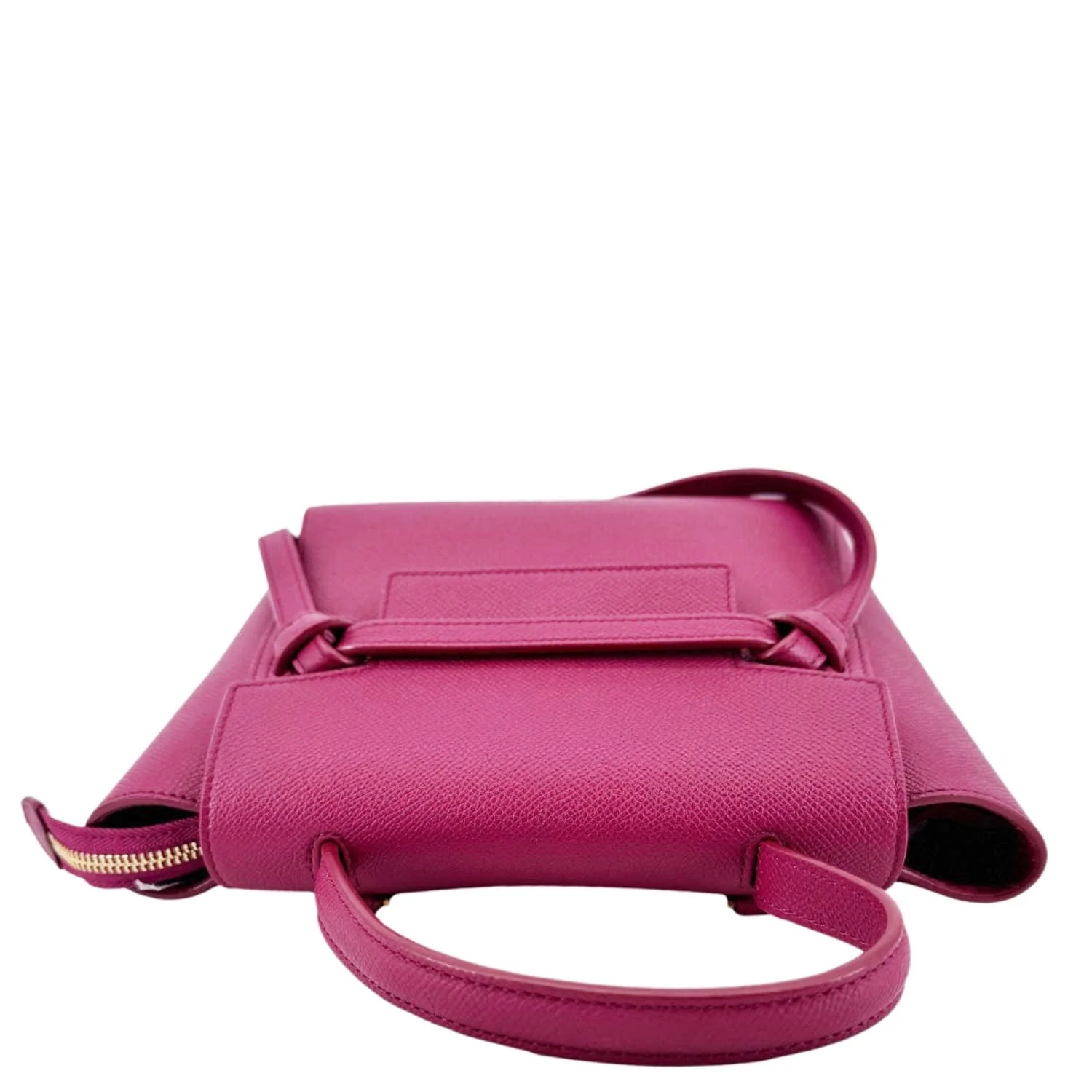 CELINE Micro Belt Grained Calfskin Leather Shoulder Bag Burgundy - Image 6
