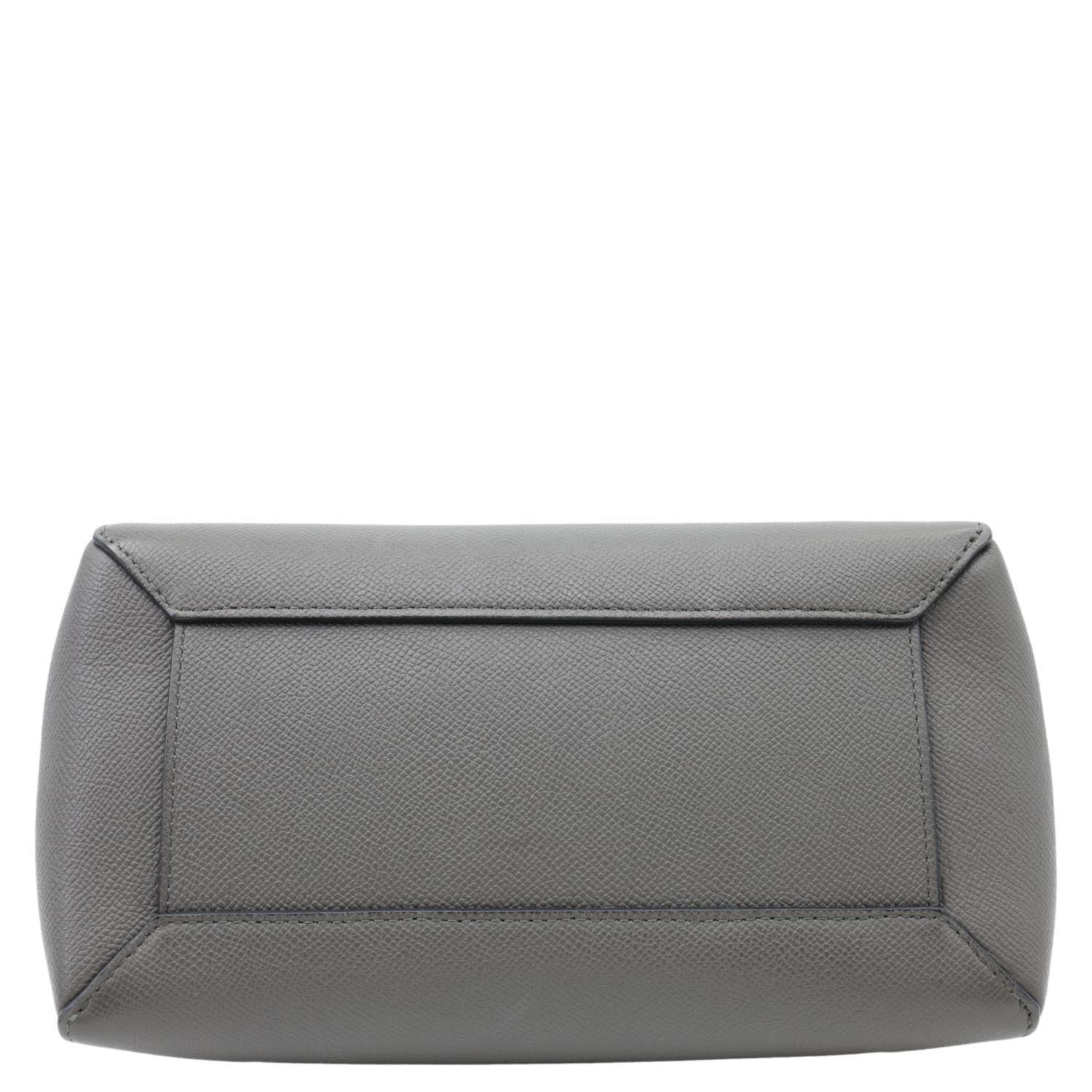 CELINE Mini Belt Grained Calfskin Leather Shoulder Bag Grey - Image 11